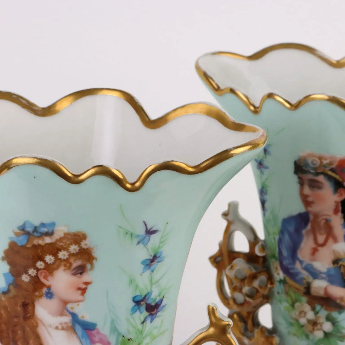 Pair of Antique Vases for Bouquet Porcelain Europe XIX-XX Century - Europe, Late XIX - Early XX Century | Antiques | Ceramics Products