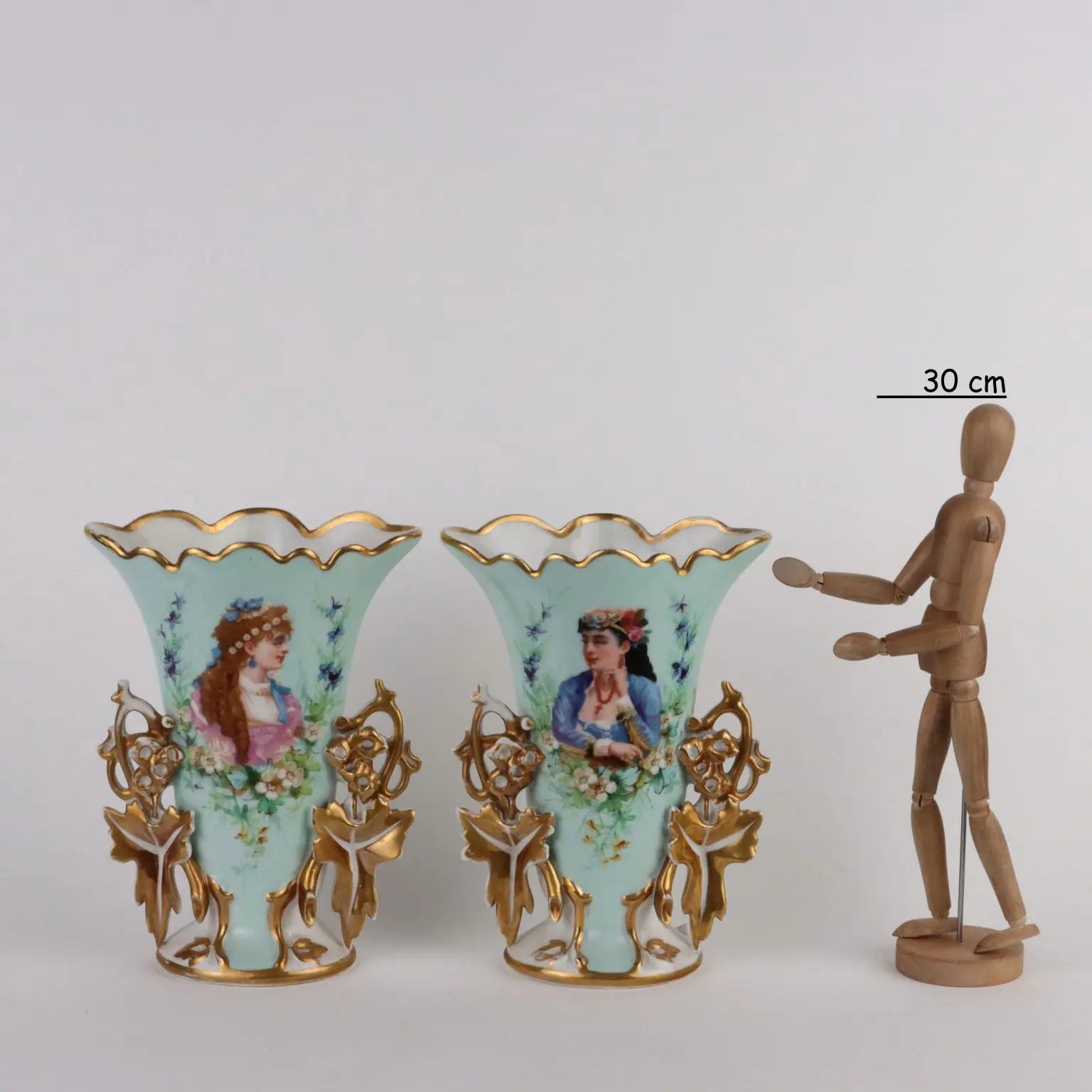 Pair of Antique Vases for Bouquet Porcelain Europe XIX-XX Century - Europe, Late XIX - Early XX Century | Antiques | Ceramics Products