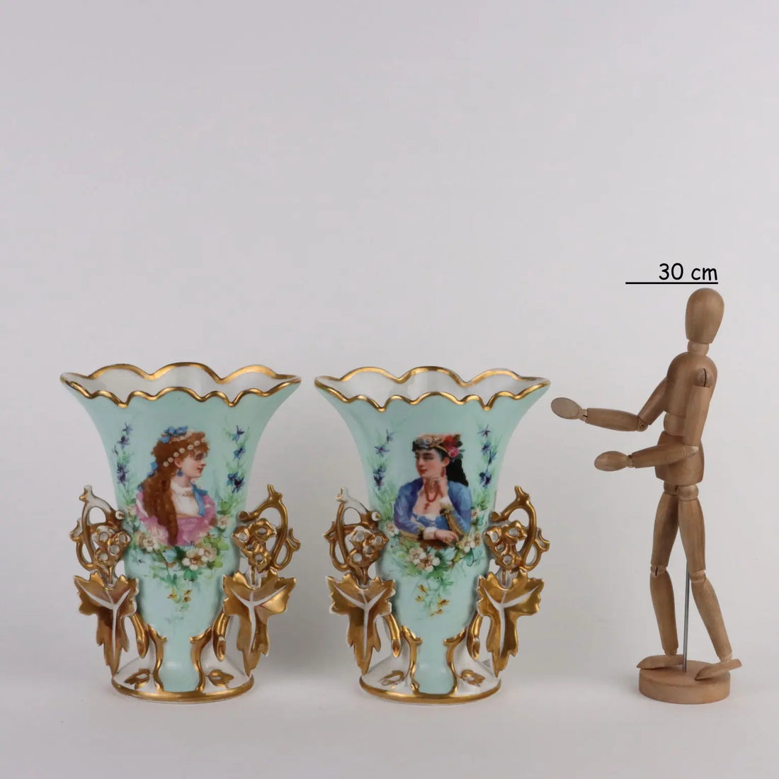 Pair of Antique Vases for Bouquet Porcelain Europe XIX-XX Century - Europe, Late XIX - Early XX Century | Antiques | Ceramics Products