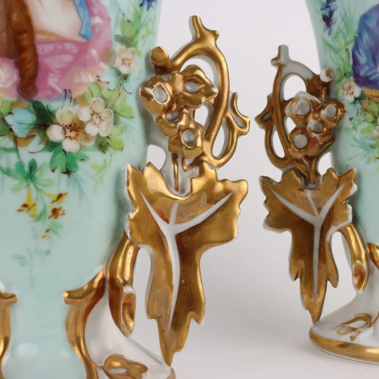 Pair of Antique Vases for Bouquet Porcelain Europe XIX-XX Century - Europe, Late XIX - Early XX Century | Antiques | Ceramics Products