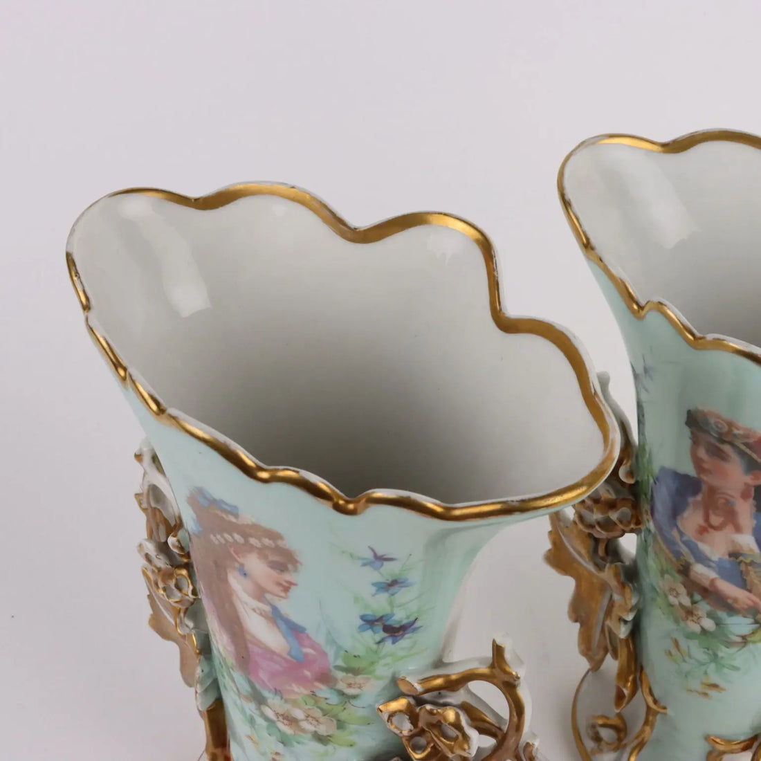 Pair of Antique Vases for Bouquet Porcelain Europe XIX-XX Century - Europe, Late XIX - Early XX Century | Antiques | Ceramics Products