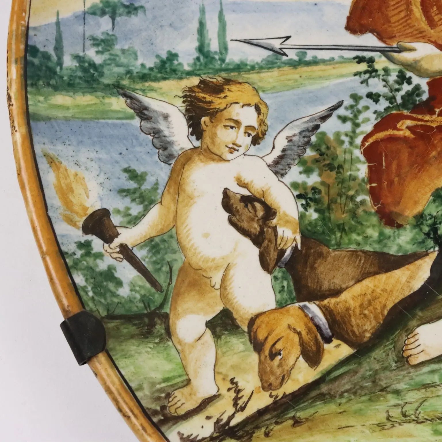 Antique Parade Plate Mythological Subject Majolica Italy XIX Century - Italy, Late XIX Century | Antiques | Ceramics Products