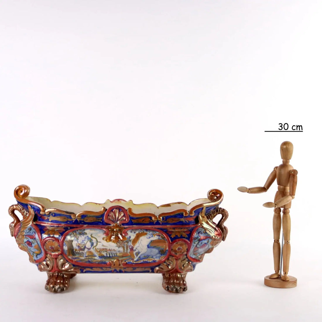 Antique Planter Majolica Man. Santarelli Gualdo Tadini Italy 1920s - Italy, 1920s | Antiques | Ceramics Products