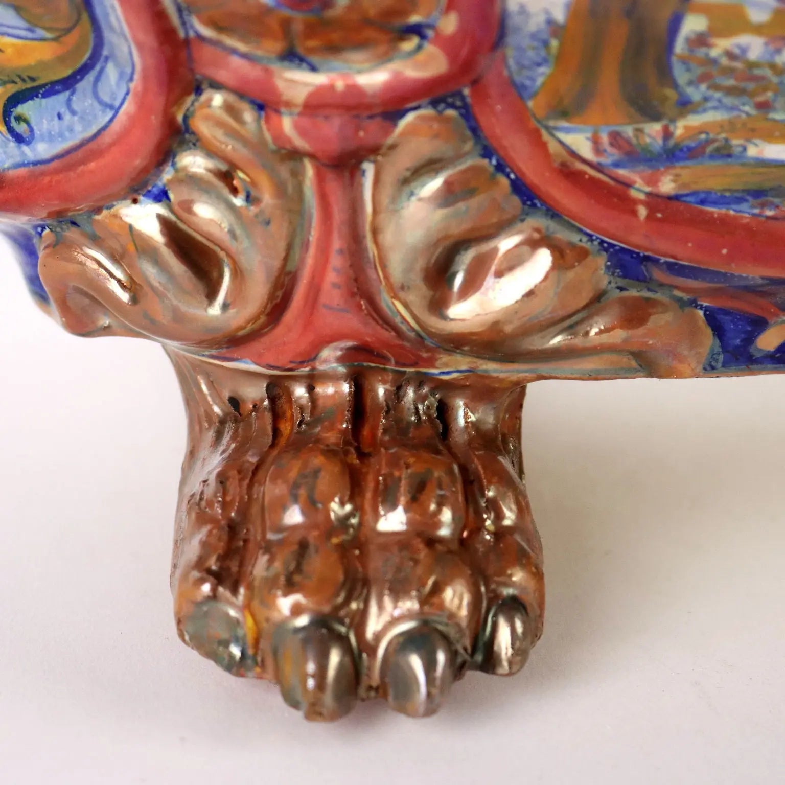 Antique Planter Majolica Man. Santarelli Gualdo Tadini Italy 1920s - Italy, 1920s | Antiques | Ceramics Products