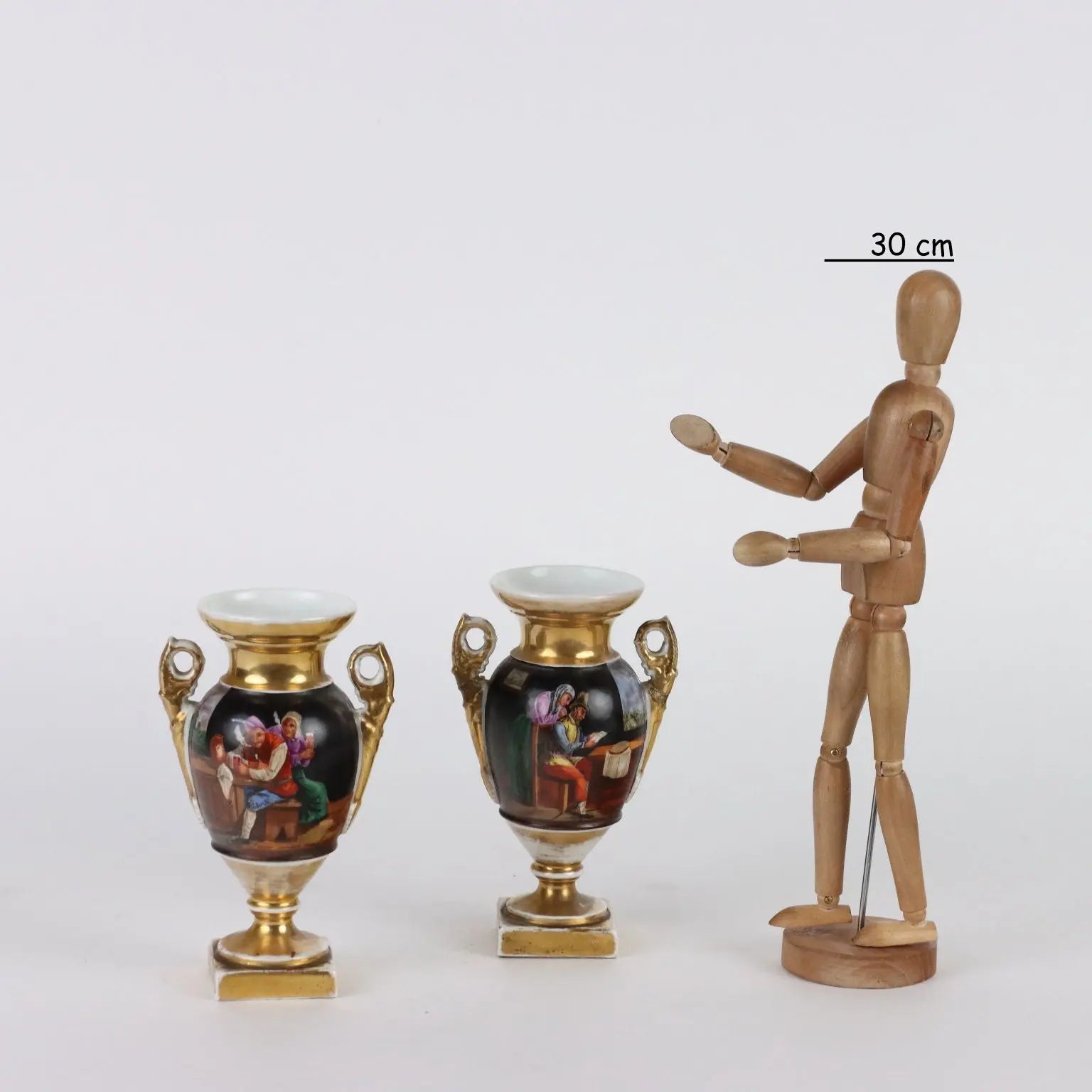 Pair of Antique Vases Porcelain Empire Style France XIX Century - France, Mid XIX Century | Antiques | Ceramics Products