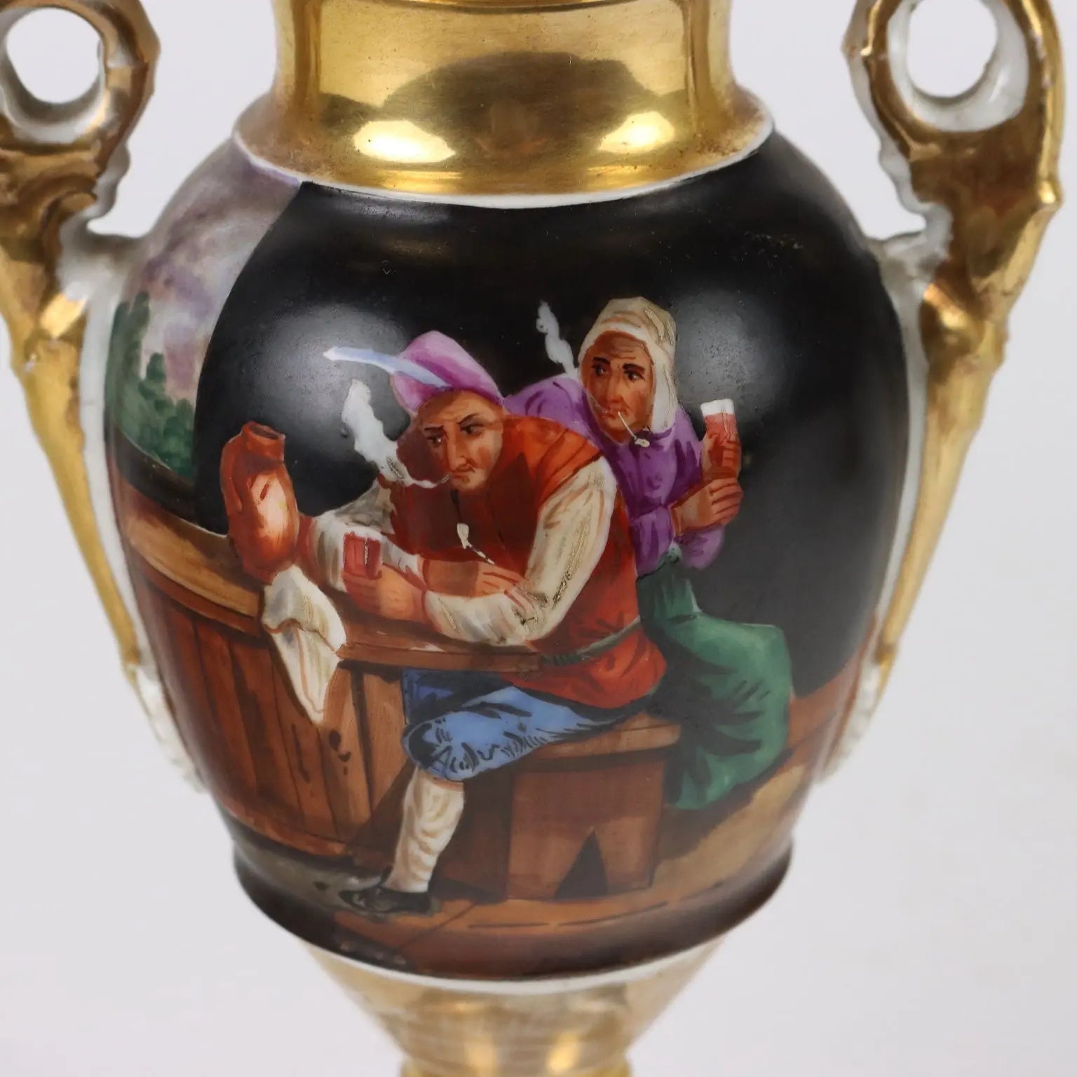 Pair of Antique Vases Porcelain Empire Style France XIX Century - France, Mid XIX Century | Antiques | Ceramics Products