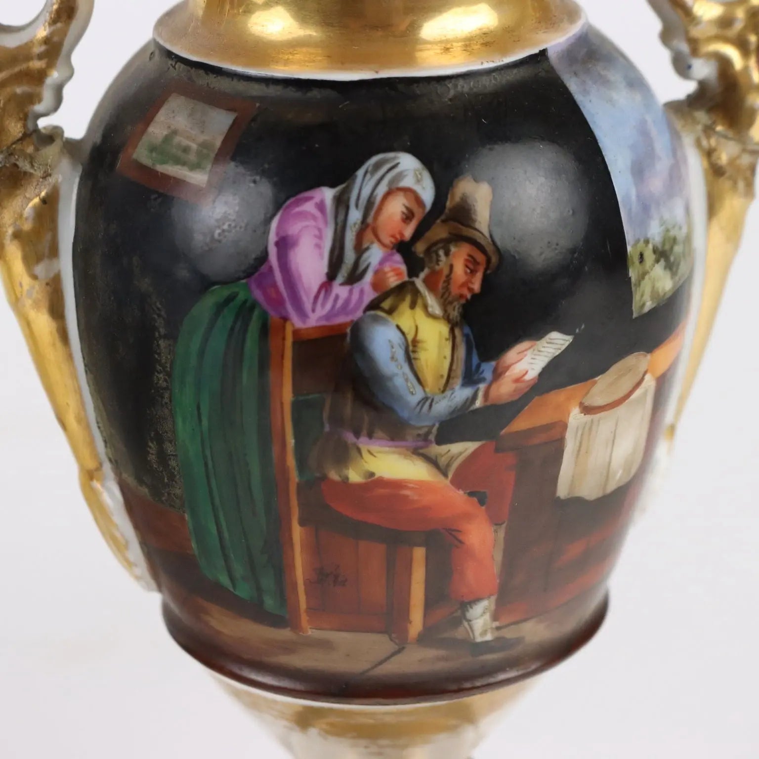 Pair of Antique Vases Porcelain Empire Style France XIX Century - France, Mid XIX Century | Antiques | Ceramics Products