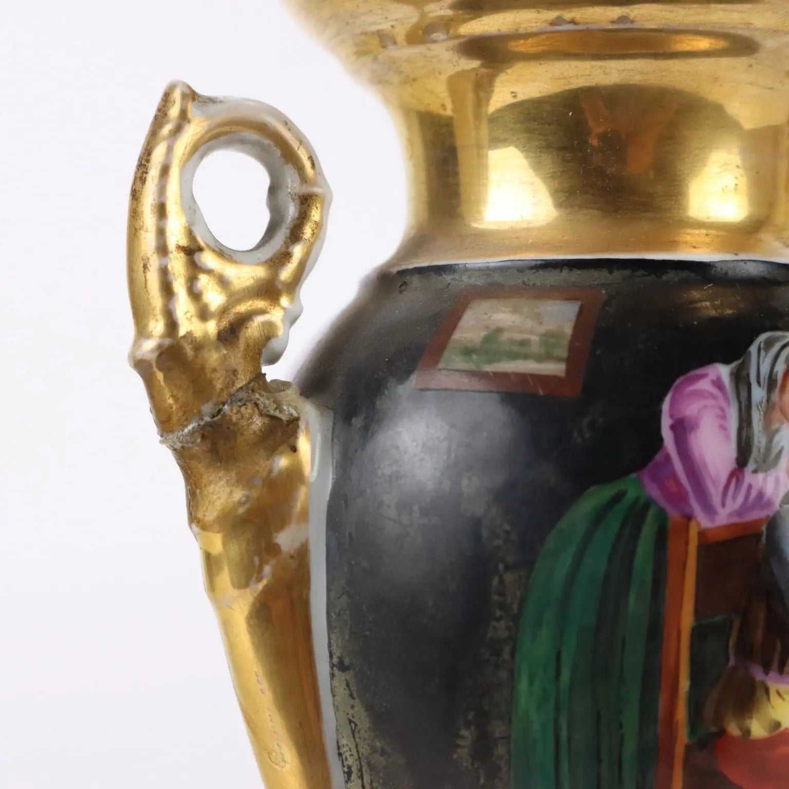 Pair of Antique Vases Porcelain Empire Style France XIX Century - France, Mid XIX Century | Antiques | Ceramics Products