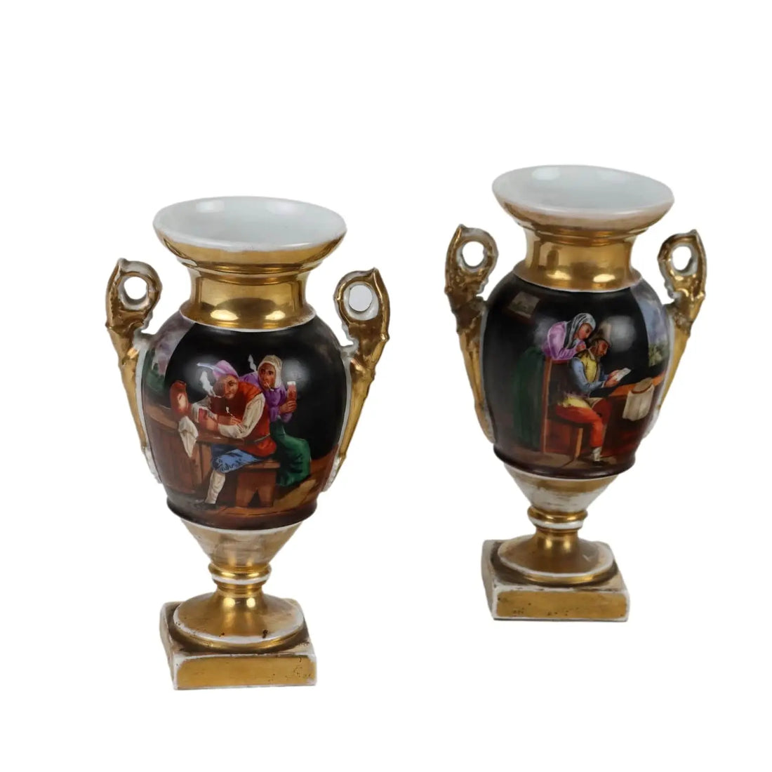 Pair of Antique Vases Porcelain Empire Style France XIX Century - France, Mid XIX Century | Antiques | Ceramics Products