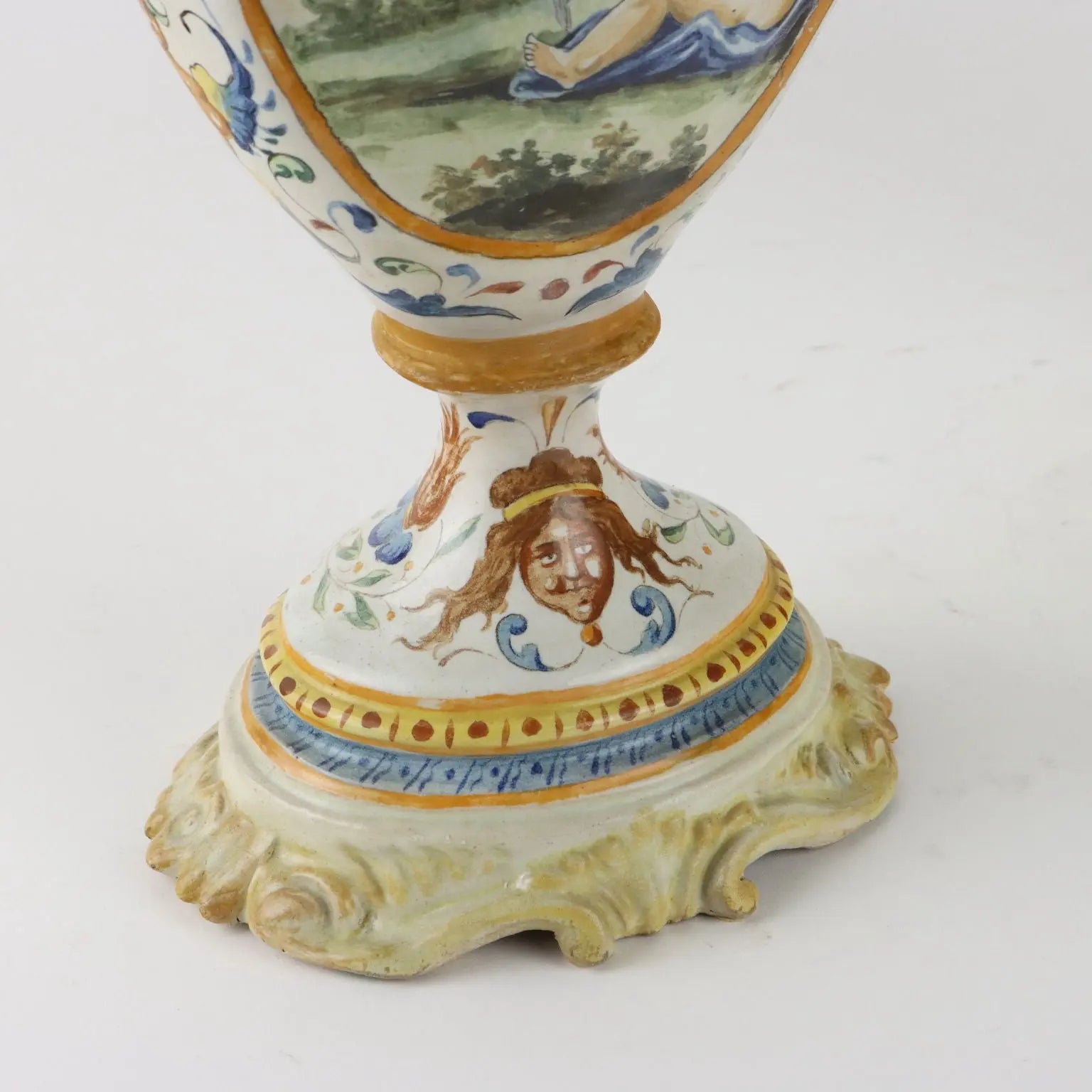 Antique Amphorae Majolica Grotesque Motifs XIX Century - Central Southern Italy Late 19th century | Antiques | Ceramics Products