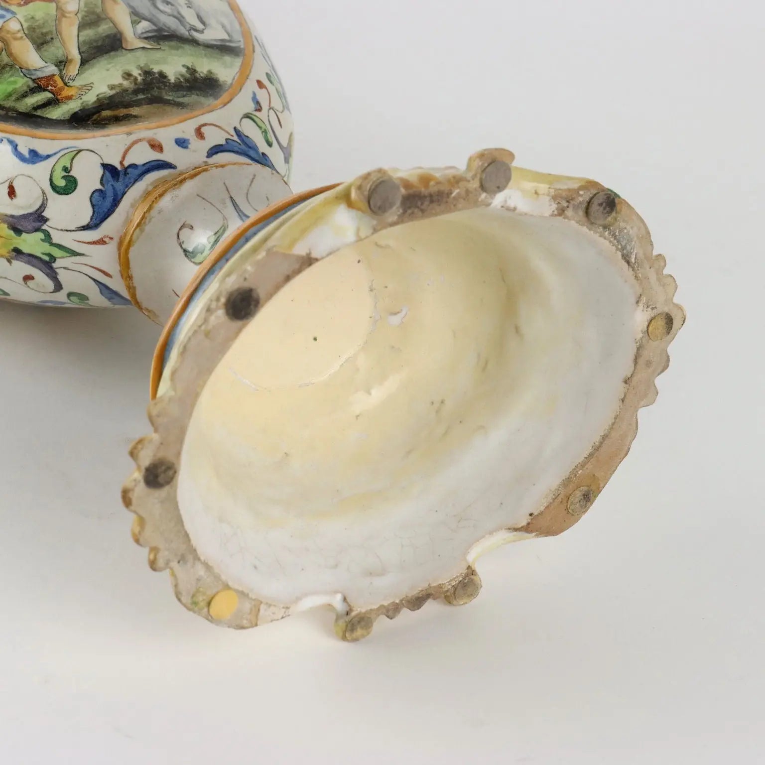 Antique Amphorae Majolica Grotesque Motifs XIX Century - Central Southern Italy Late 19th century | Antiques | Ceramics Products