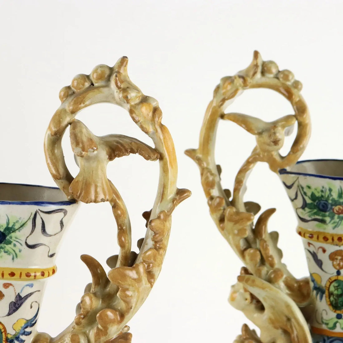 Antique Amphorae Majolica Grotesque Motifs XIX Century - Central Southern Italy Late 19th century | Antiques | Ceramics Products
