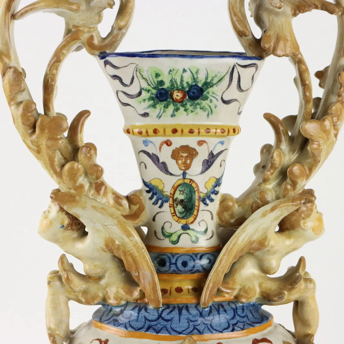 Antique Amphorae Majolica Grotesque Motifs XIX Century - Central Southern Italy Late 19th century | Antiques | Ceramics Products