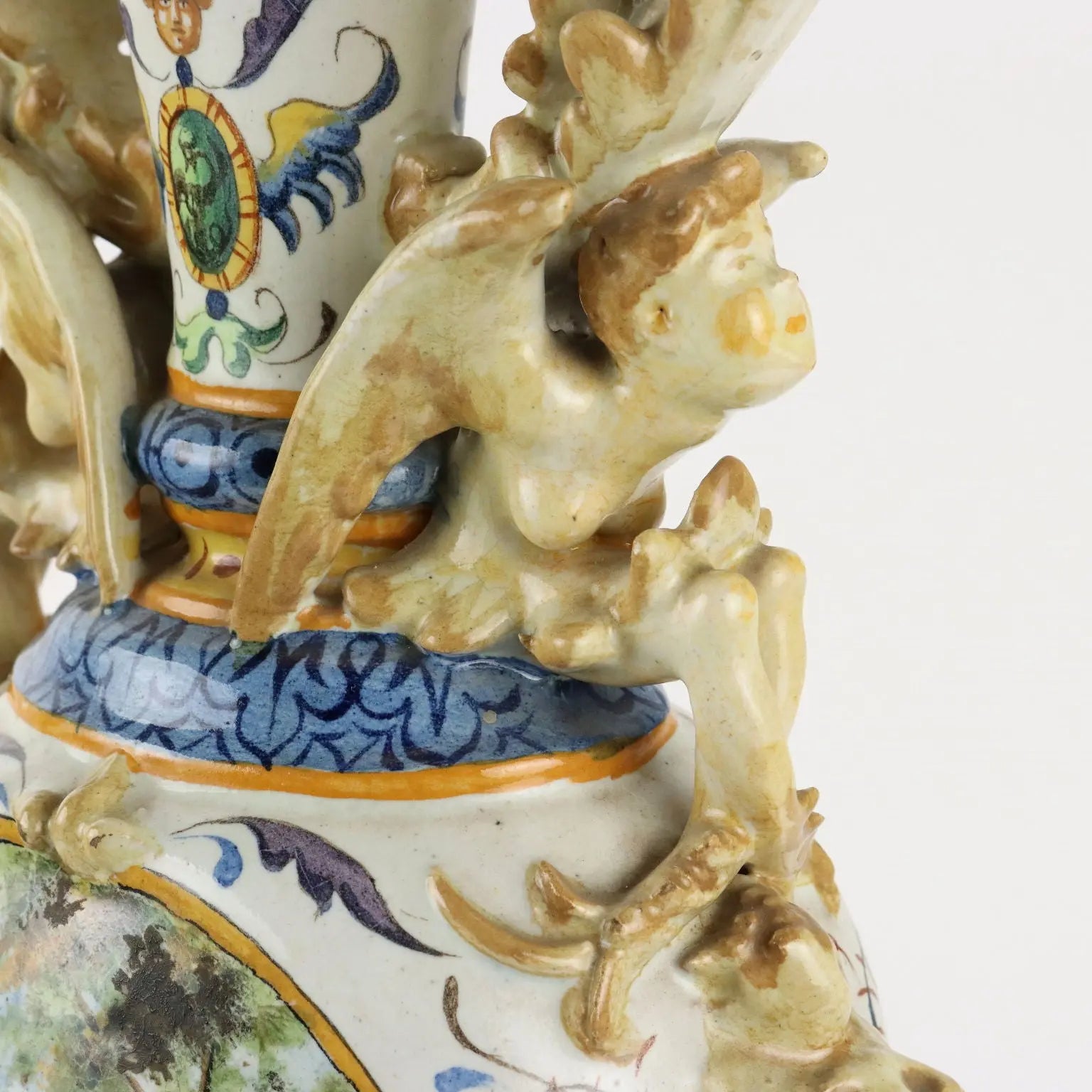 Antique Amphorae Majolica Grotesque Motifs XIX Century - Central Southern Italy Late 19th century | Antiques | Ceramics Products