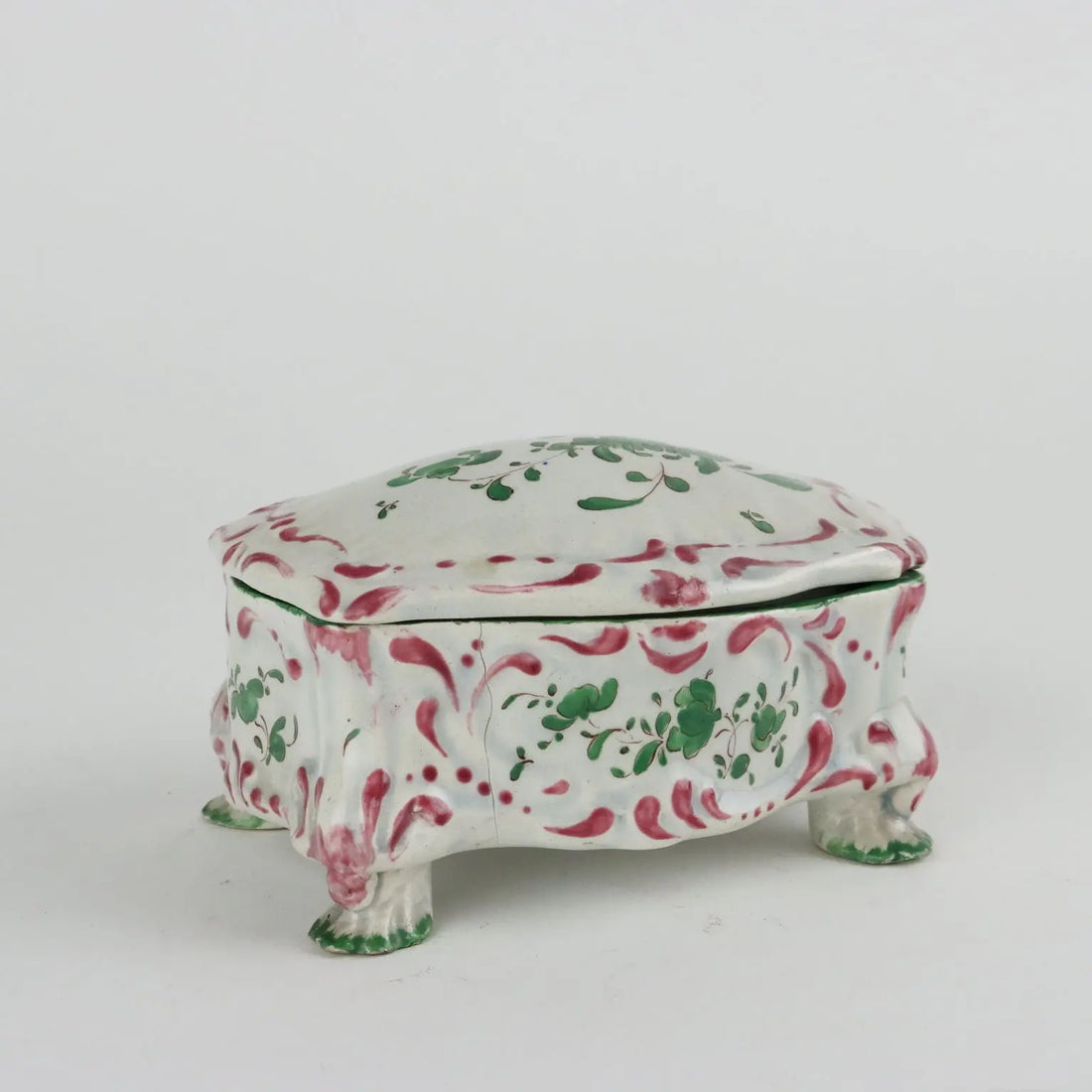 Antique Casket Majolica with Lid Decorations France XIX Century - France, Early XIX Century | Antiques | Ceramics Products