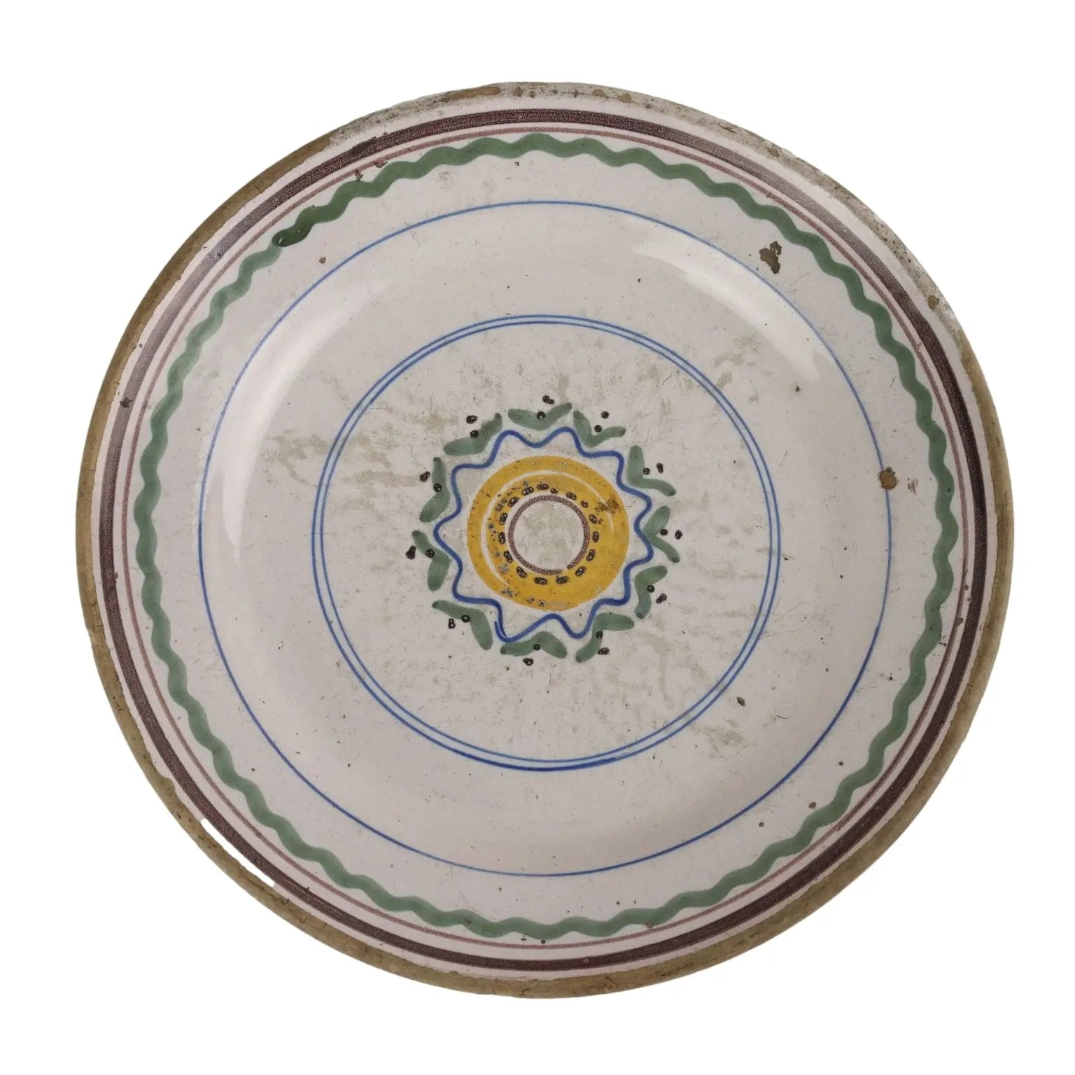 Antique Majolica Plate Decorations Italy XVIII Century - Southern Italy Late 18th Century | Antiques | Ceramics Products