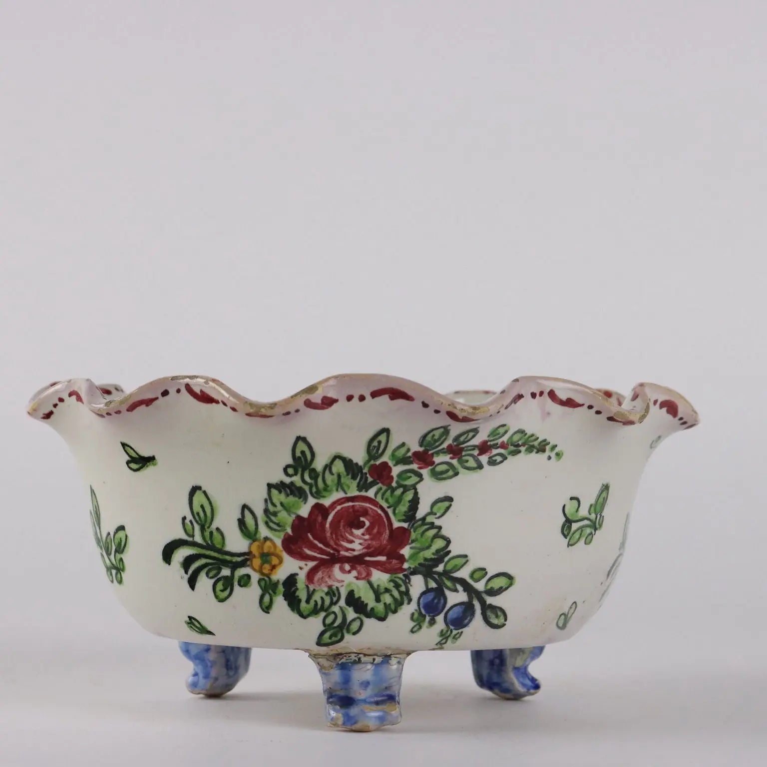Antique Bowl Majolica Molaroni Man. Pesaro Italy Late XIX Century - Italy, Late XIX Century | Antiques | Ceramics Products