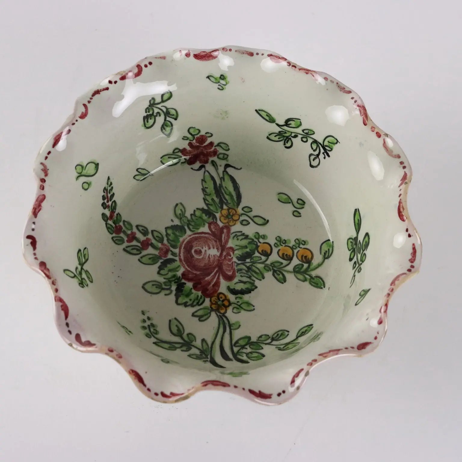 Antique Bowl Majolica Molaroni Man. Pesaro Italy Late XIX Century - Italy, Late XIX Century | Antiques | Ceramics Products