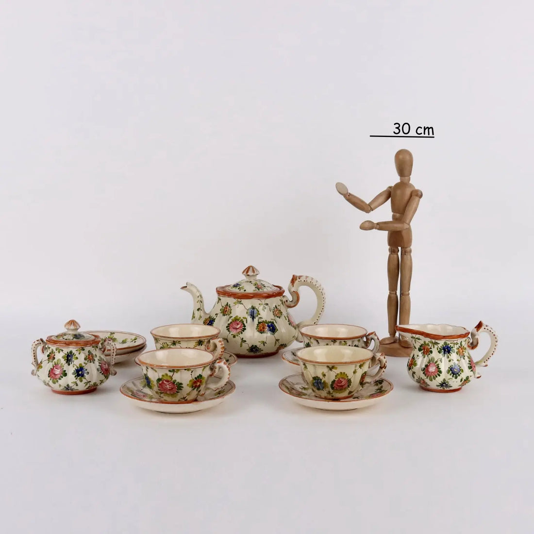 Antique Tea Set Majolica Maria Balossi Italy XX Century - Northern Italy, Early XX Century | Antiques | Ceramics Products