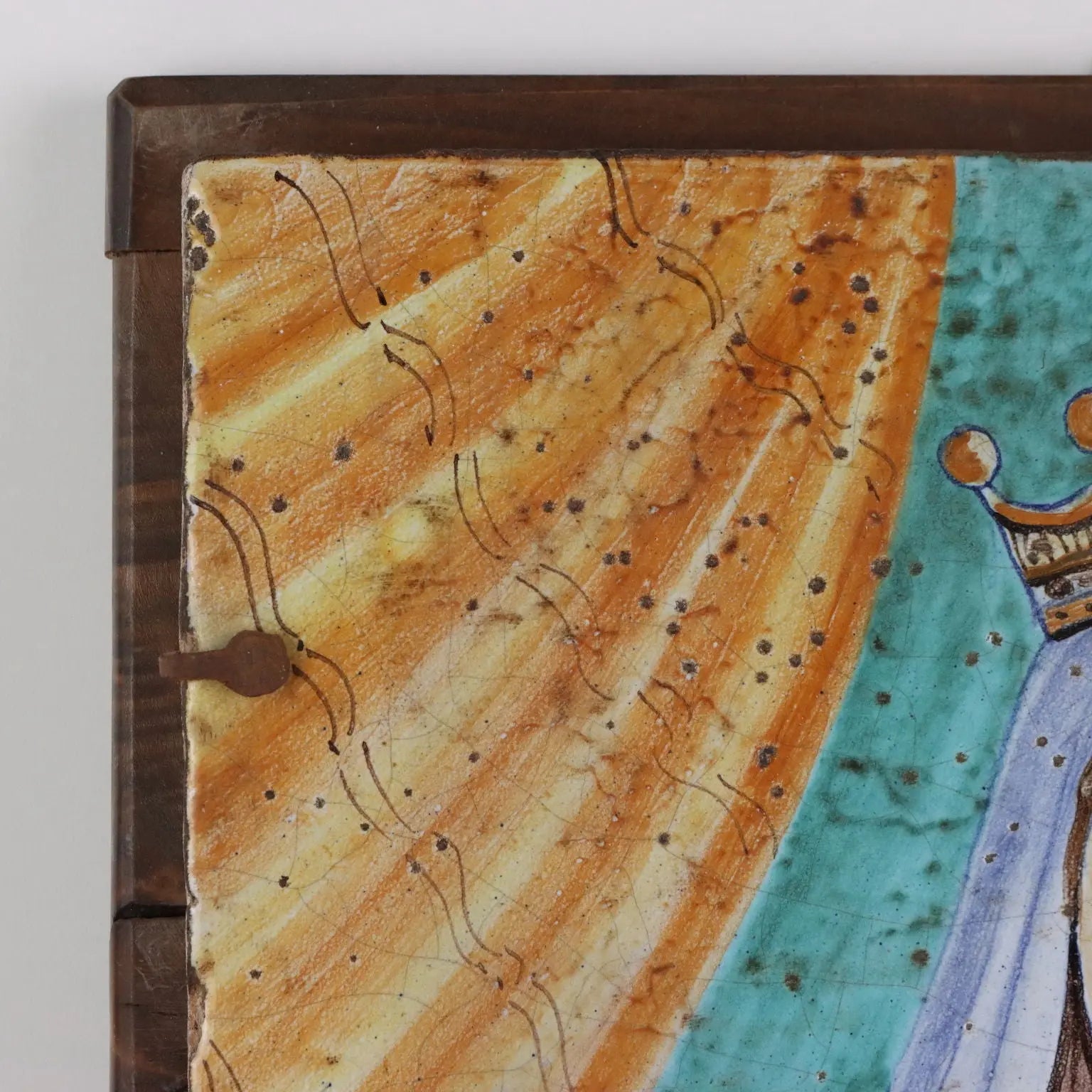 Antique Painting Majolica Wood Religious Subject Italy XX Century - Italy, Early XX Century | Antiques | Ceramics Products