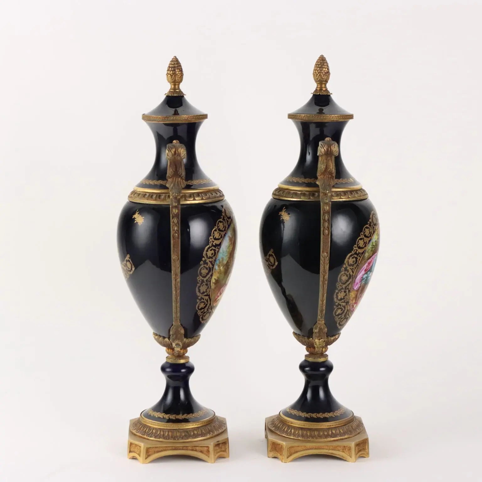 Antique Vases Bronze Porcelain Handmade France XX Century - France, Mid XX Century | Antiques | Ceramics Products