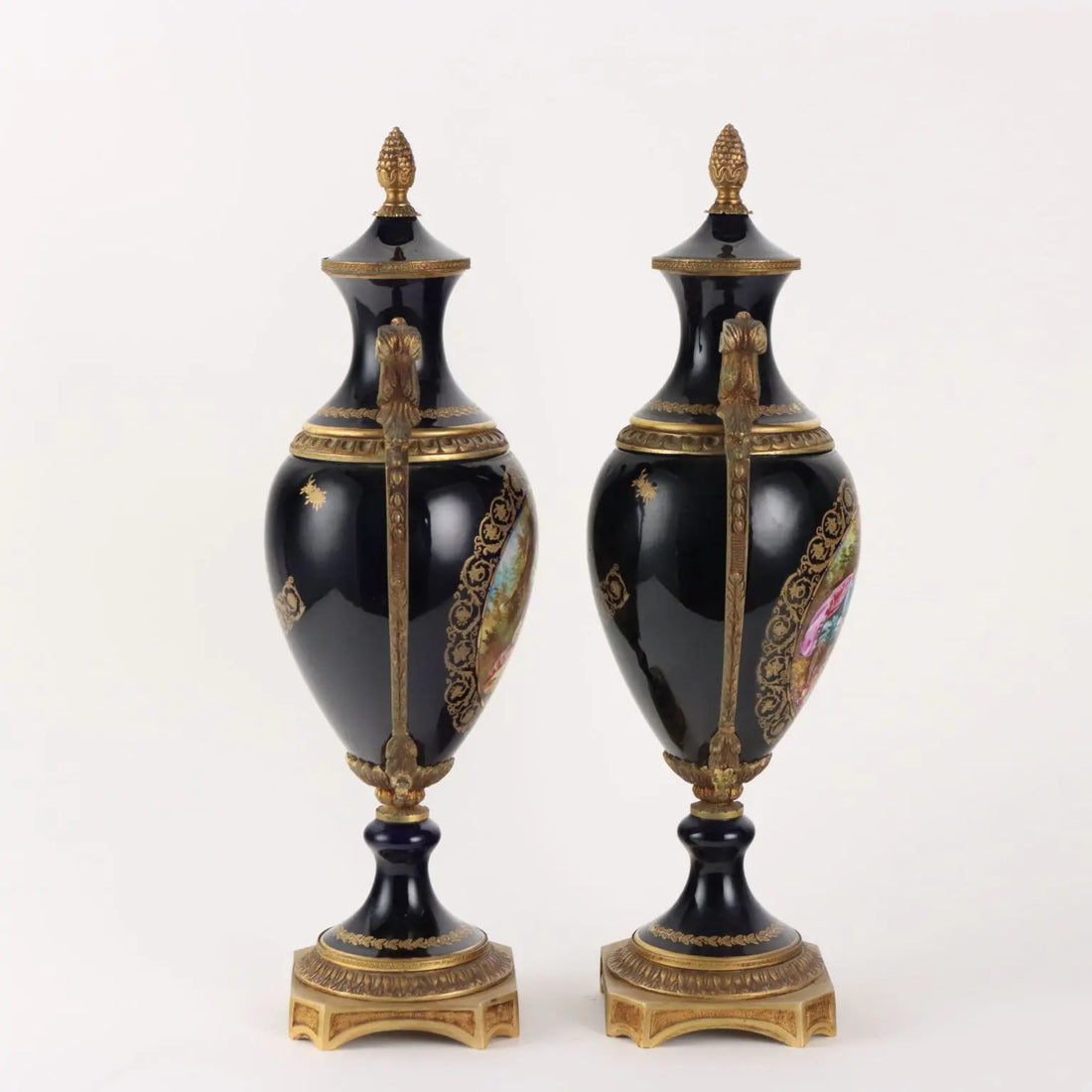 Antique Vases Bronze Porcelain Handmade France XX Century - France, Mid XX Century | Antiques | Ceramics Products