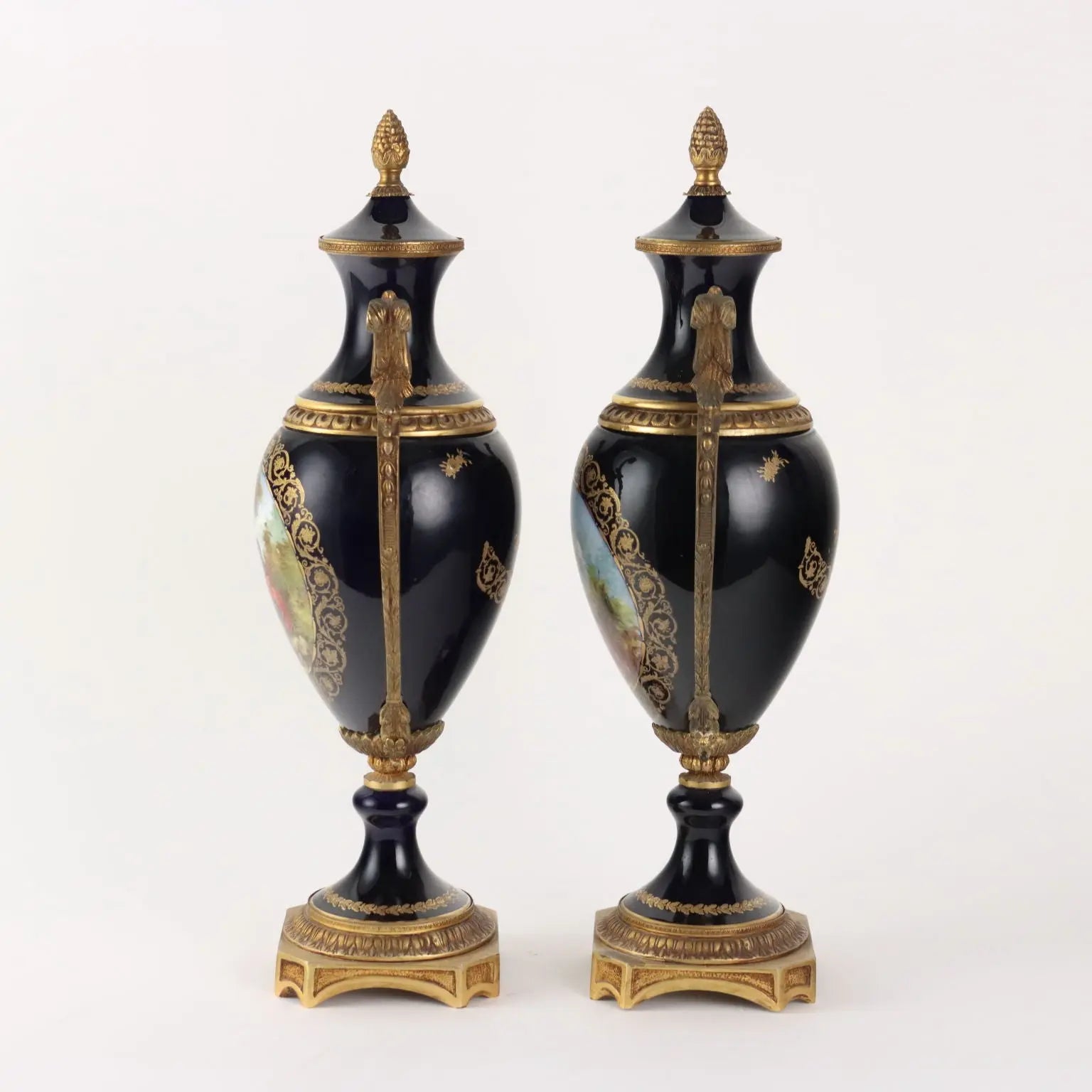 Antique Vases Bronze Porcelain Handmade France XX Century - France, Mid XX Century | Antiques | Ceramics Products