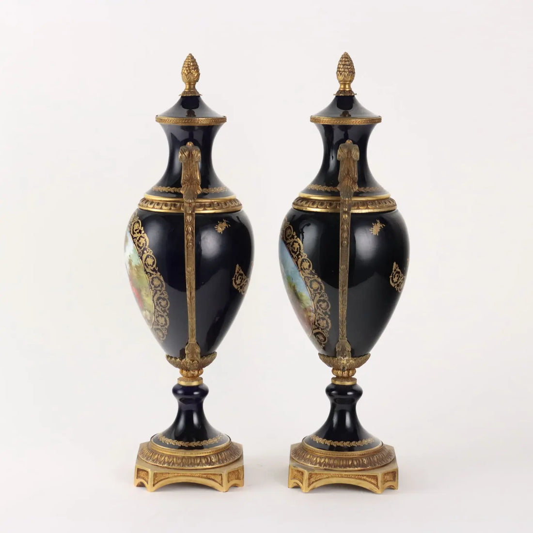 Antique Vases Bronze Porcelain Handmade France XX Century - France, Mid XX Century | Antiques | Ceramics Products