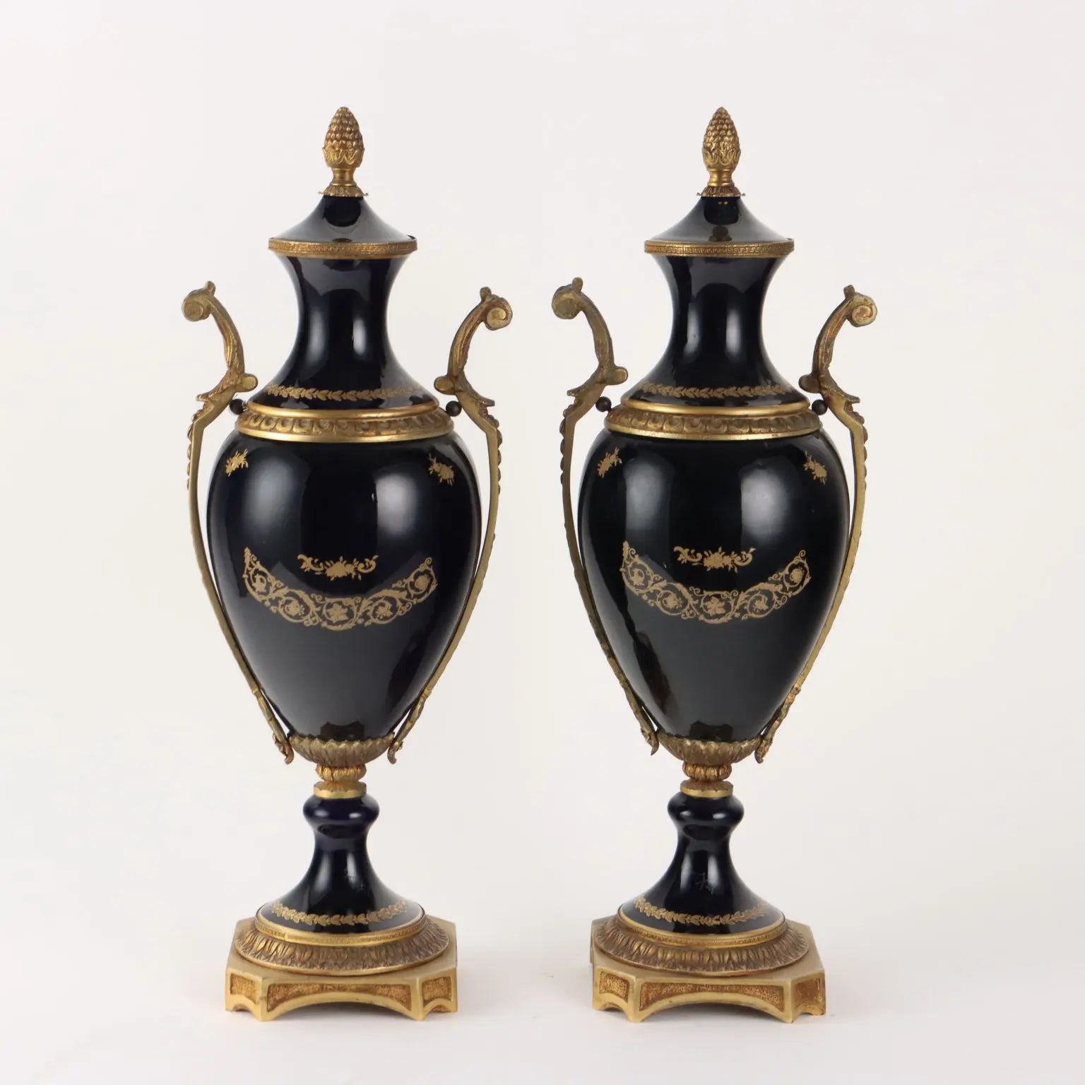 Antique Vases Bronze Porcelain Handmade France XX Century - France, Mid XX Century | Antiques | Ceramics Products