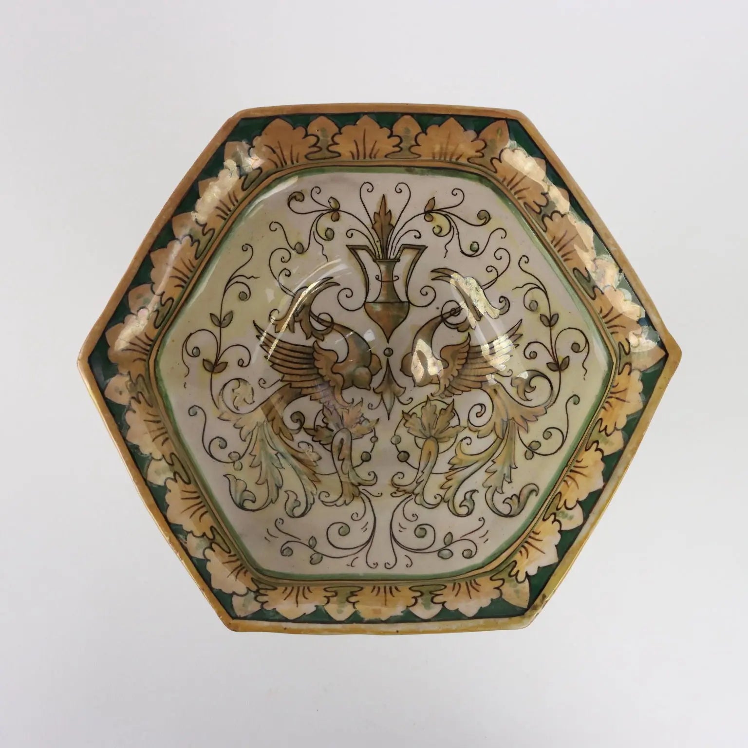 Antique Centerpiece Majolica Man. Robbia Gualdo Tadino '900 - Italy, Late XX Century | Antiques | Ceramics Products