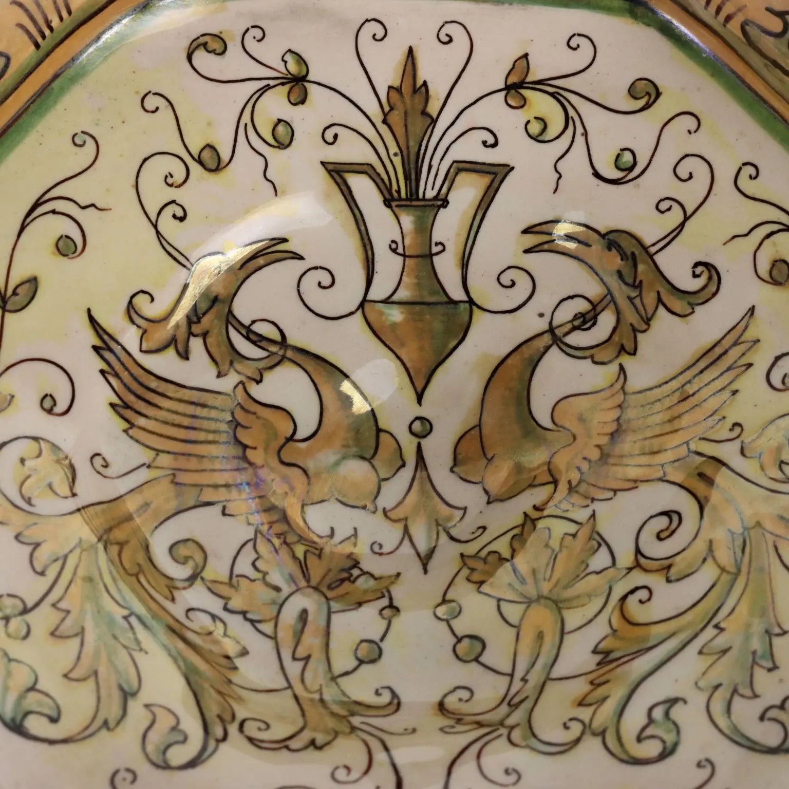 Antique Centerpiece Majolica Man. Robbia Gualdo Tadino '900 - Italy, Late XX Century | Antiques | Ceramics Products