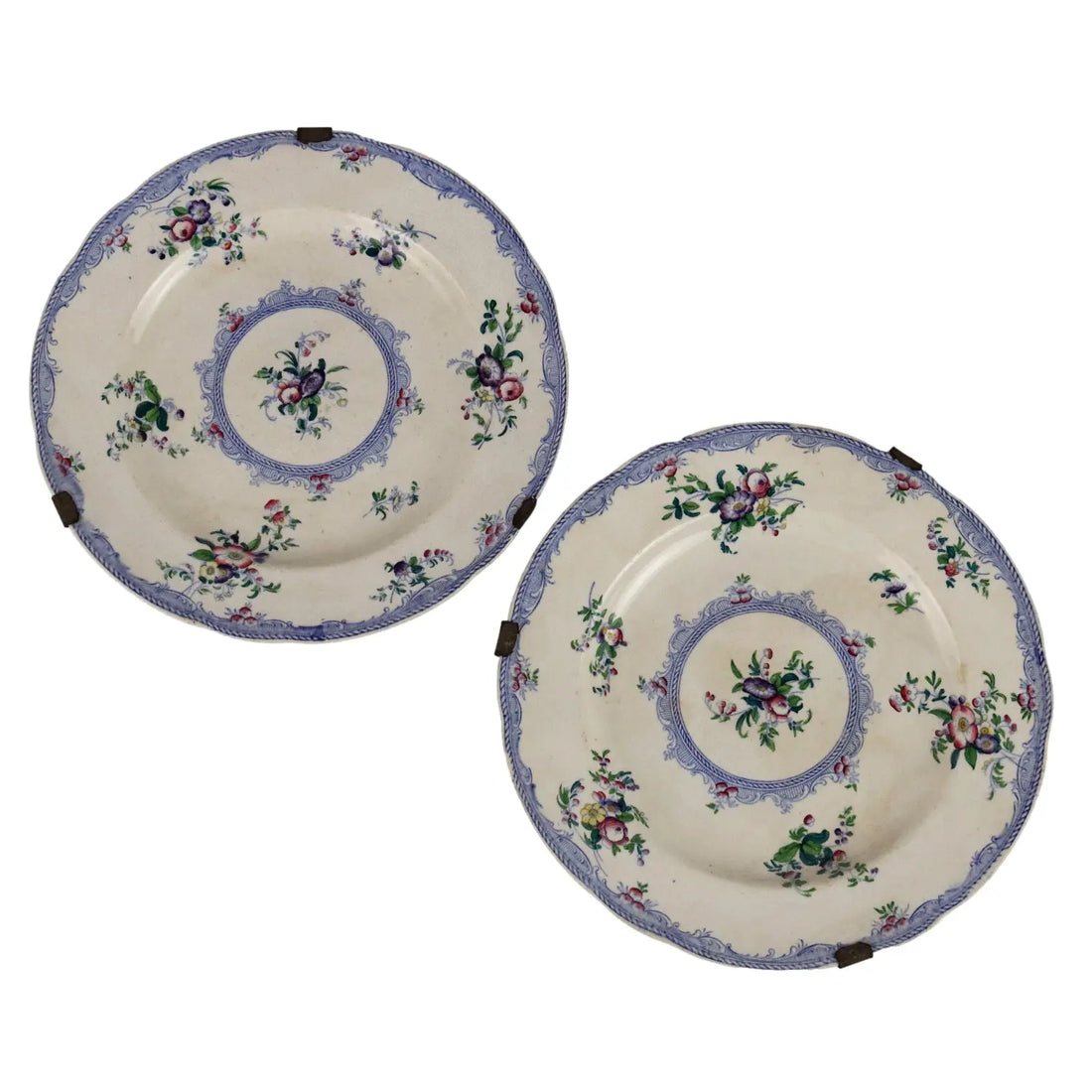 Antique Plates Earthenware Flower Decorations XIX Century - France, Late XIX Century | Antiques | Ceramics Products
