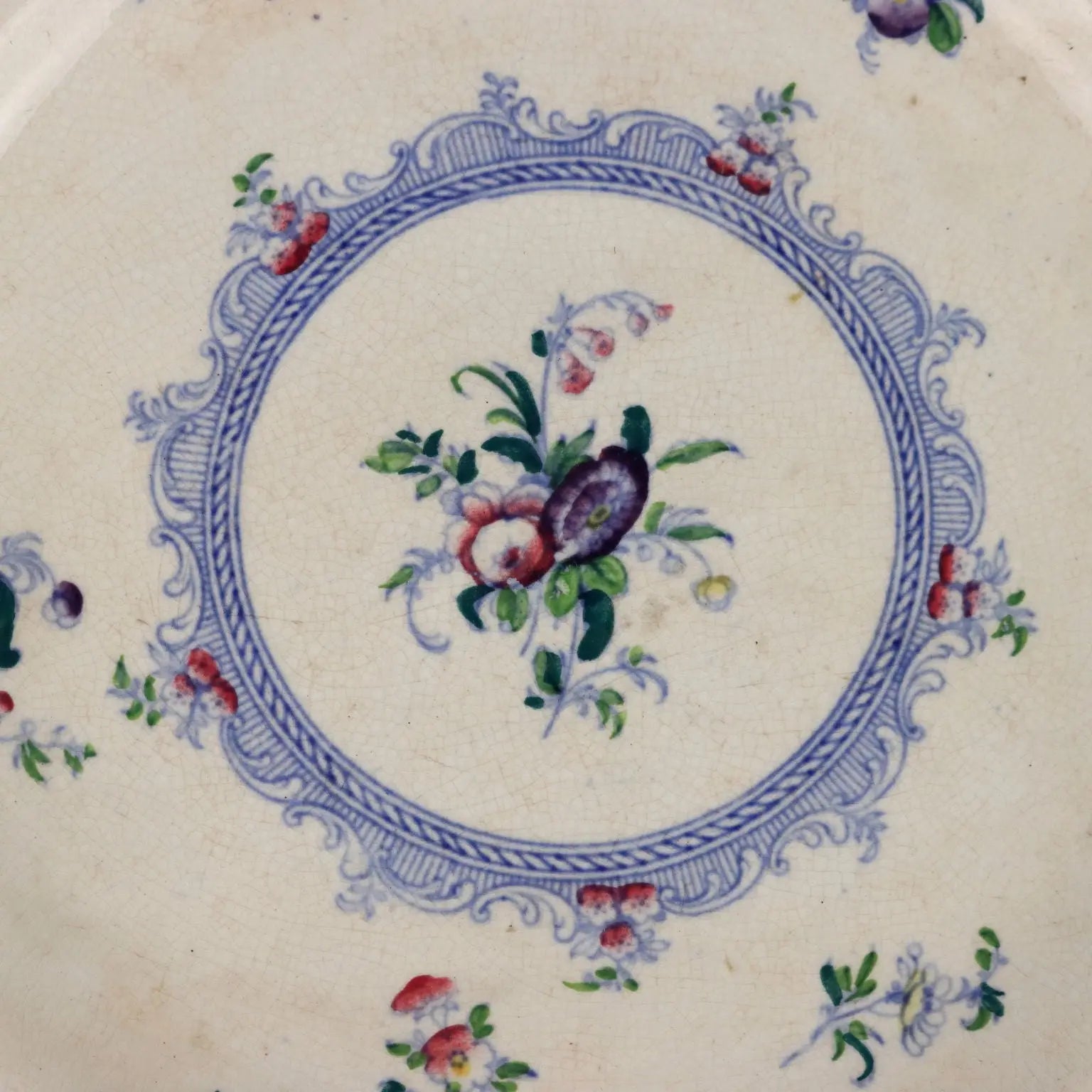 Antique Plates Earthenware Flower Decorations XIX Century - France, Late XIX Century | Antiques | Ceramics Products