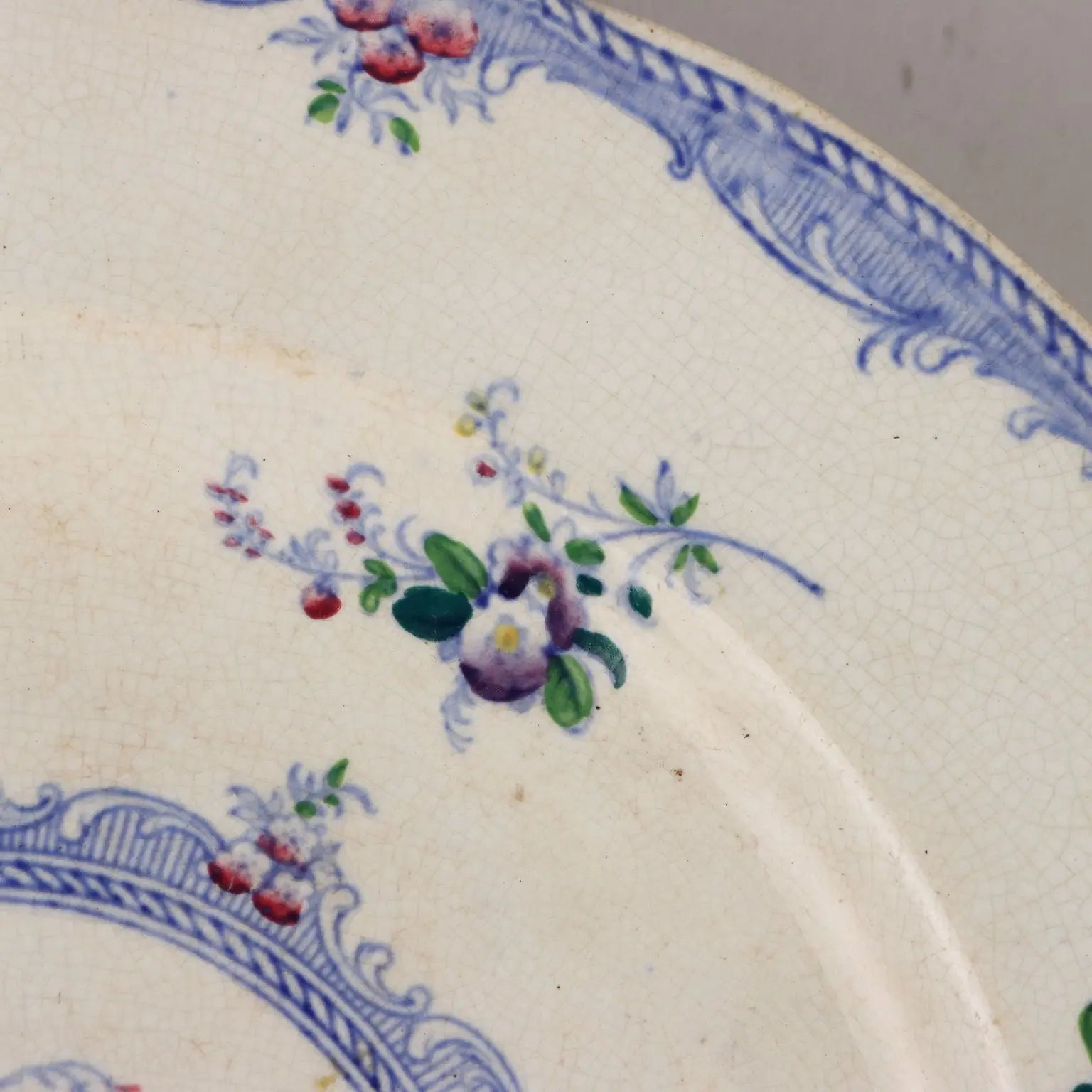 Antique Plates Earthenware Flower Decorations XIX Century - France, Late XIX Century | Antiques | Ceramics Products