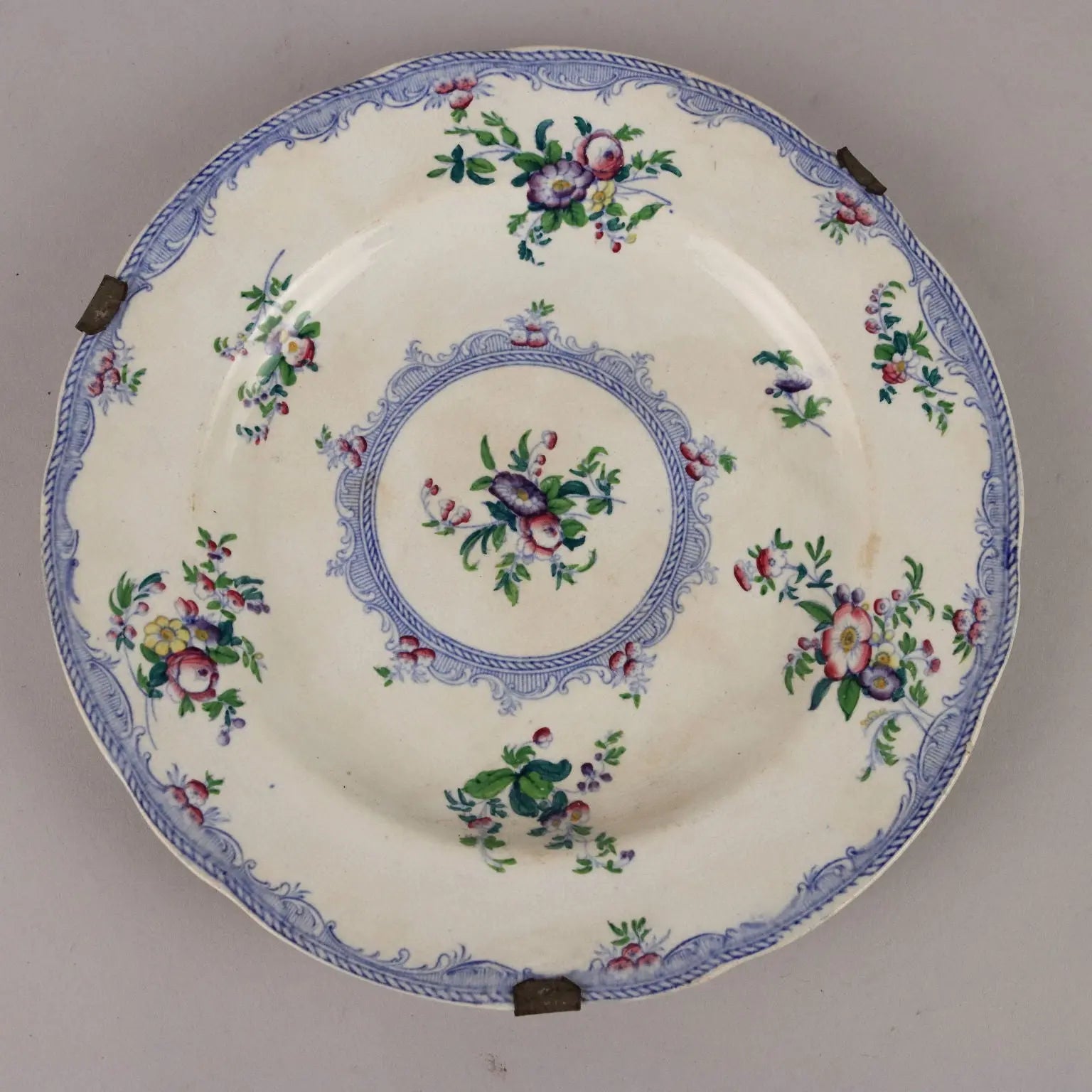 Antique Plates Earthenware Flower Decorations XIX Century - France, Late XIX Century | Antiques | Ceramics Products