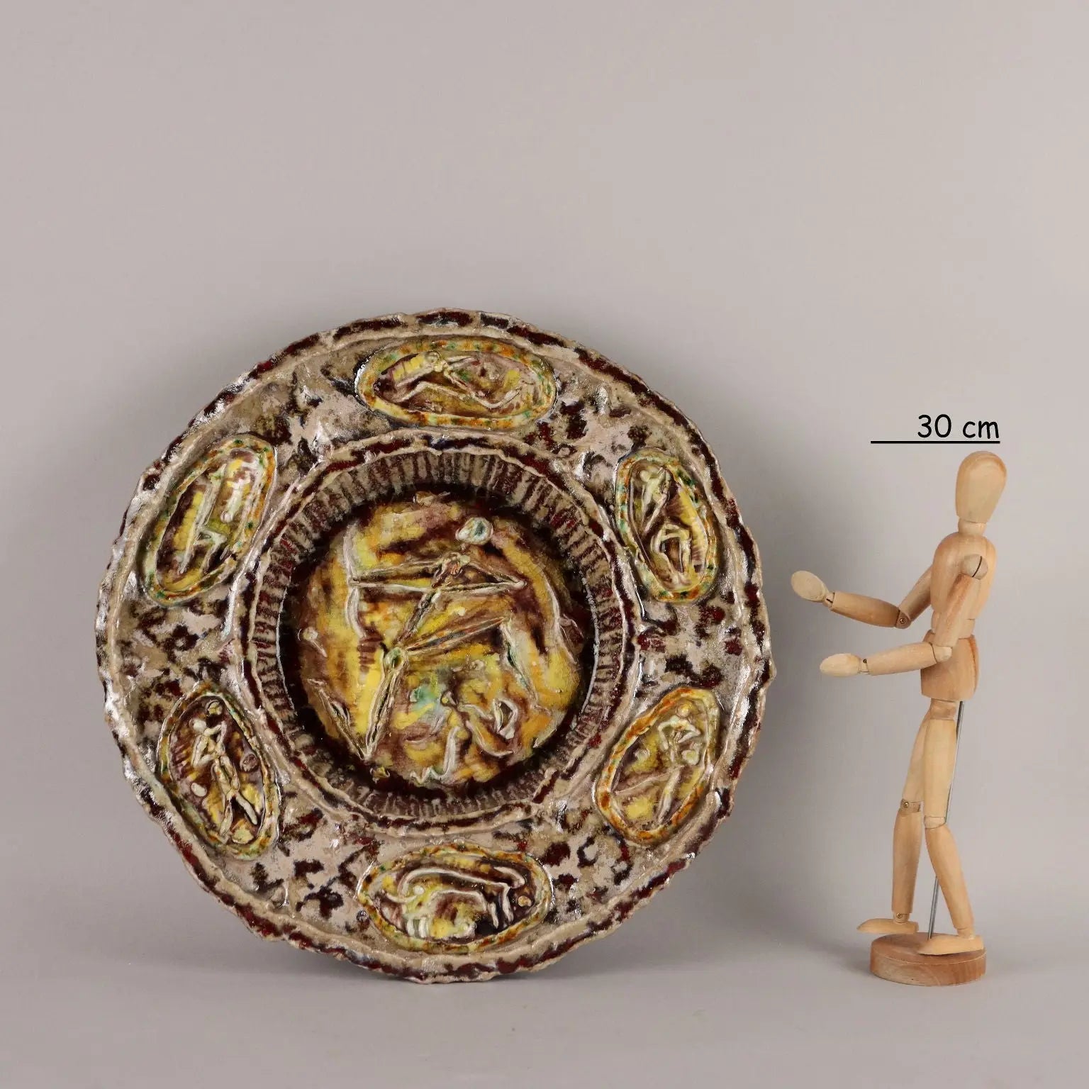 Vintage Plate Majolica Carlo Zauli Faenza Italy 1960s - Italy, 1960s | Antiques | Ceramics Products