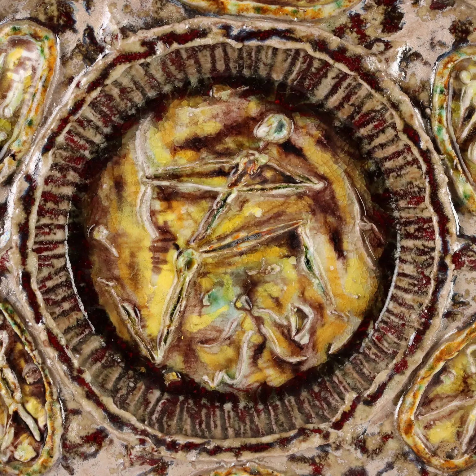Vintage Plate Majolica Carlo Zauli Faenza Italy 1960s - Italy, 1960s | Antiques | Ceramics Products