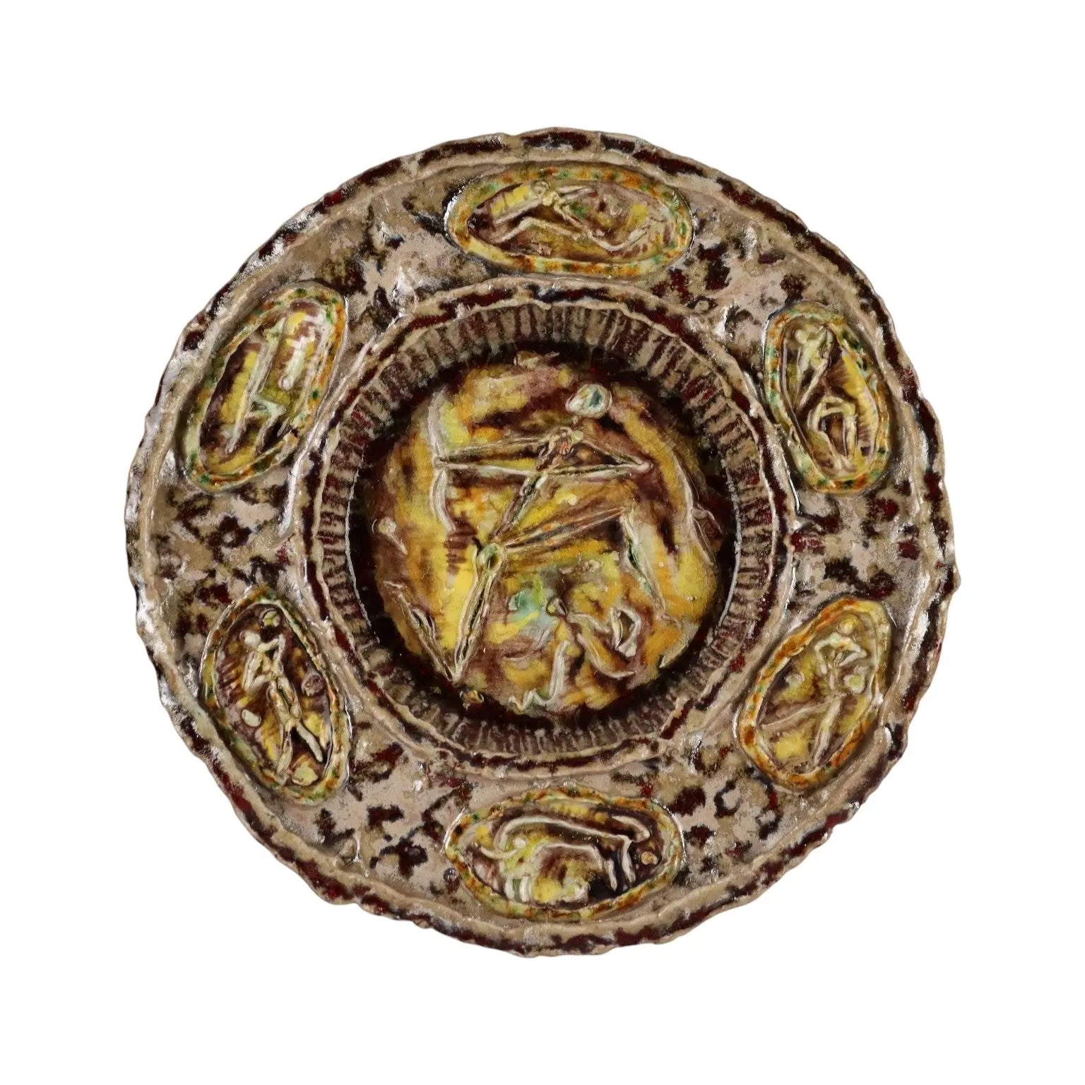 Vintage Plate Majolica Carlo Zauli Faenza Italy 1960s - Italy, 1960s | Antiques | Ceramics Products