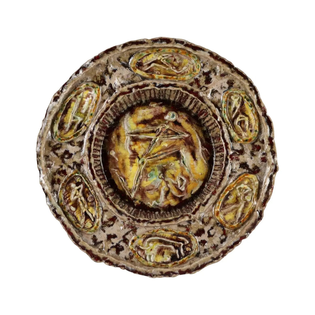 Vintage Plate Majolica Carlo Zauli Faenza Italy 1960s - Italy, 1960s | Antiques | Ceramics Products