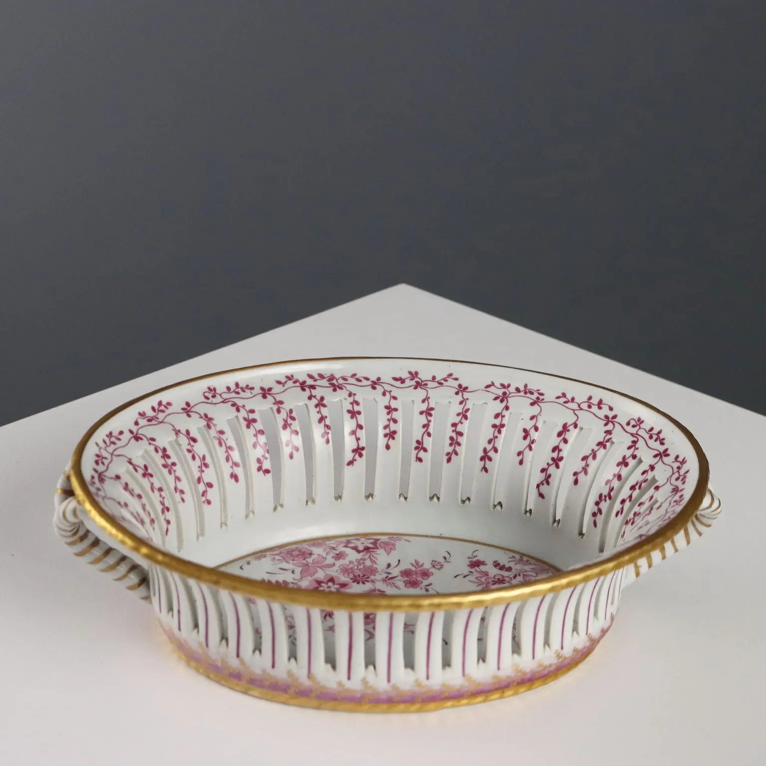 Antique Basket Coloured Limoges Porcelain France XX Century - France, Second Half XX Century | Antiques | Ceramics Products