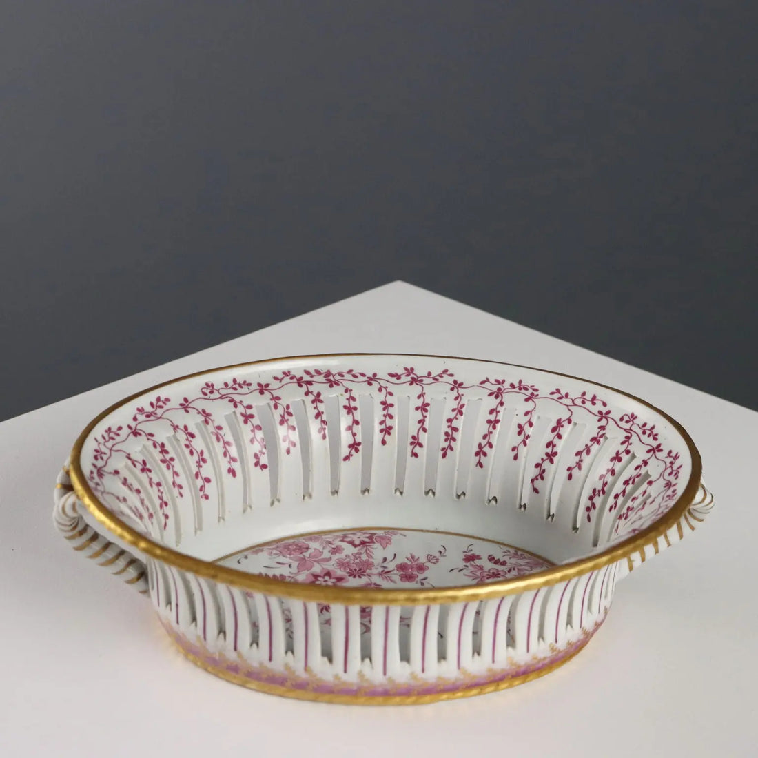 Antique Basket Coloured Limoges Porcelain France XX Century - France, Second Half XX Century | Antiques | Ceramics Products