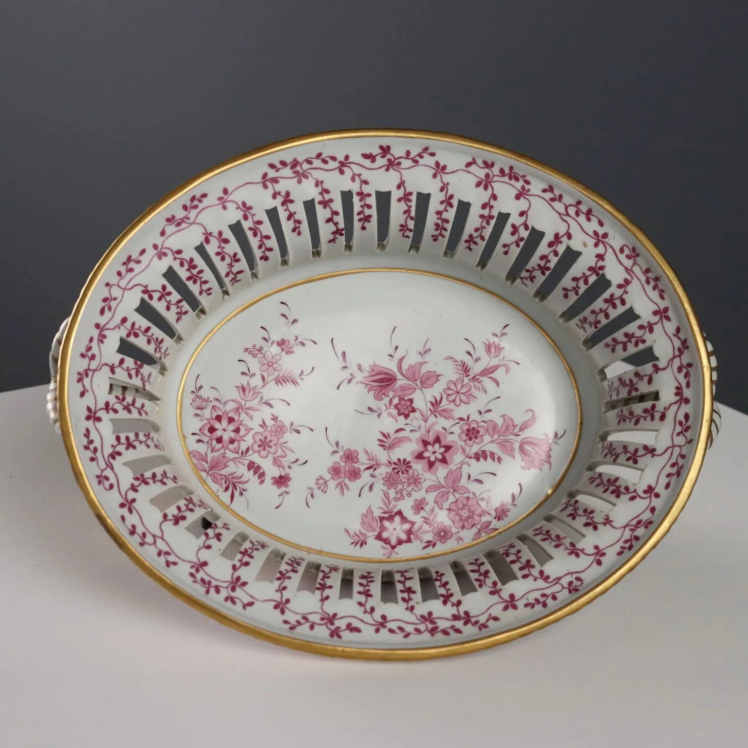 Antique Basket Coloured Limoges Porcelain France XX Century - France, Second Half XX Century | Antiques | Ceramics Products