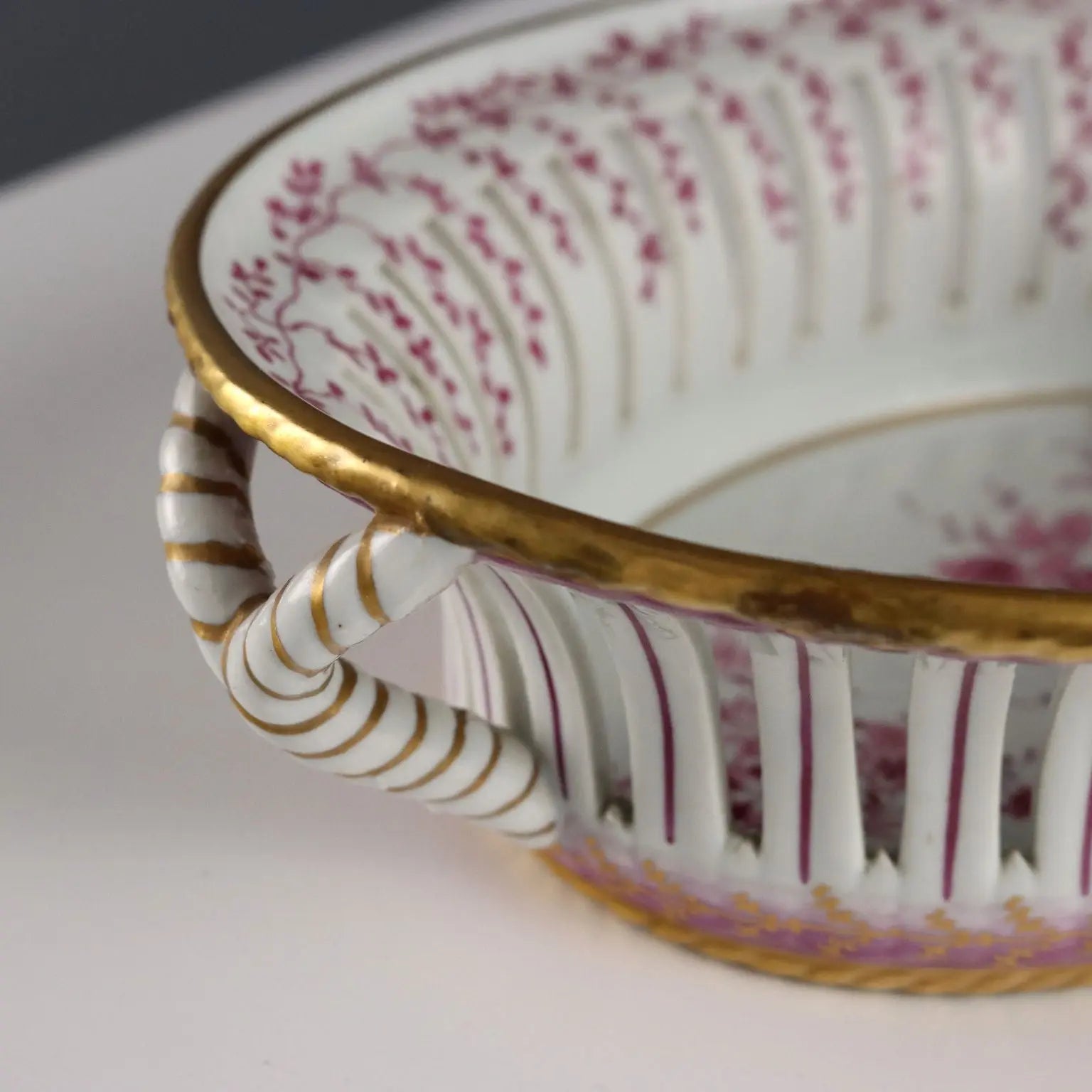 Antique Basket Coloured Limoges Porcelain France XX Century - France, Second Half XX Century | Antiques | Ceramics Products