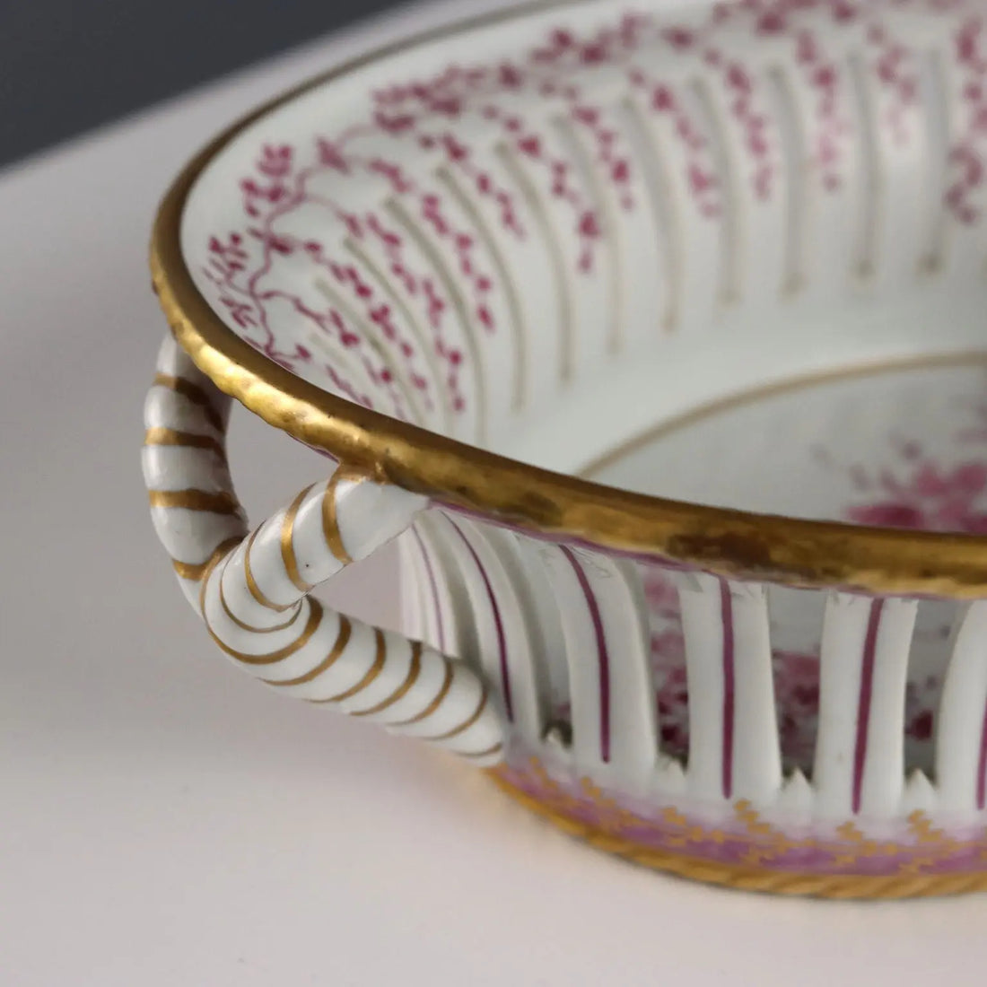 Antique Basket Coloured Limoges Porcelain France XX Century - France, Second Half XX Century | Antiques | Ceramics Products