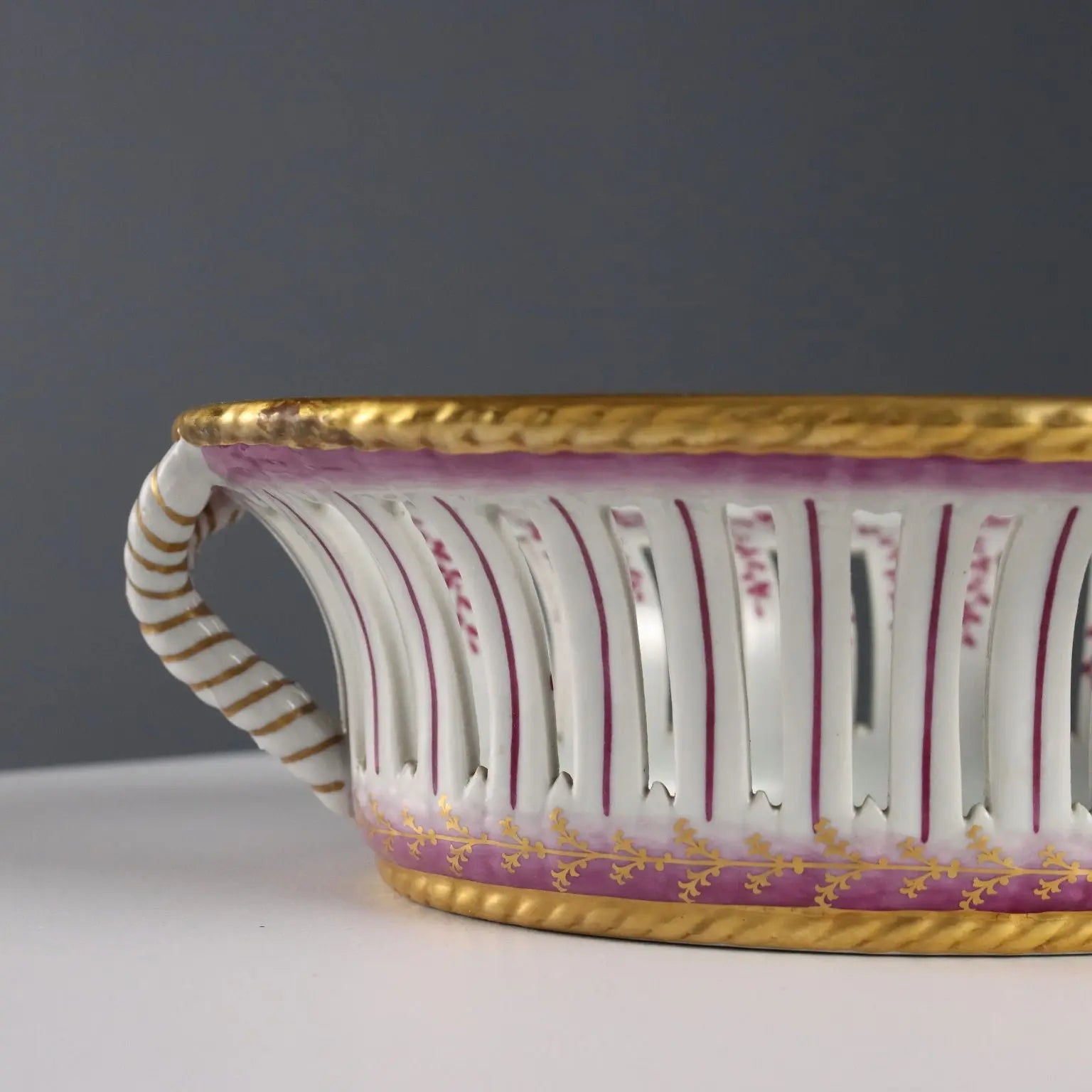 Antique Basket Coloured Limoges Porcelain France XX Century - France, Second Half XX Century | Antiques | Ceramics Products