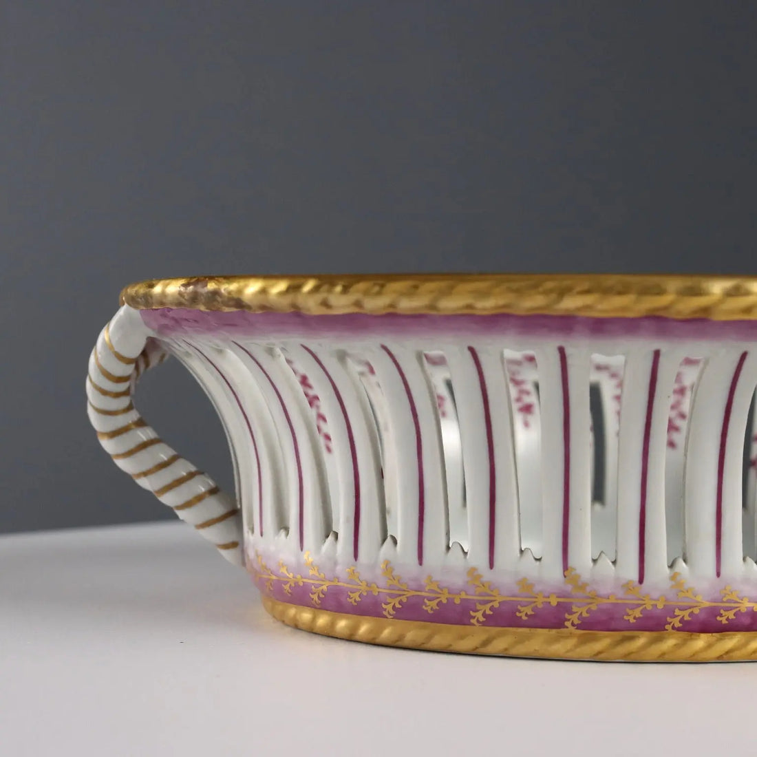 Antique Basket Coloured Limoges Porcelain France XX Century - France, Second Half XX Century | Antiques | Ceramics Products