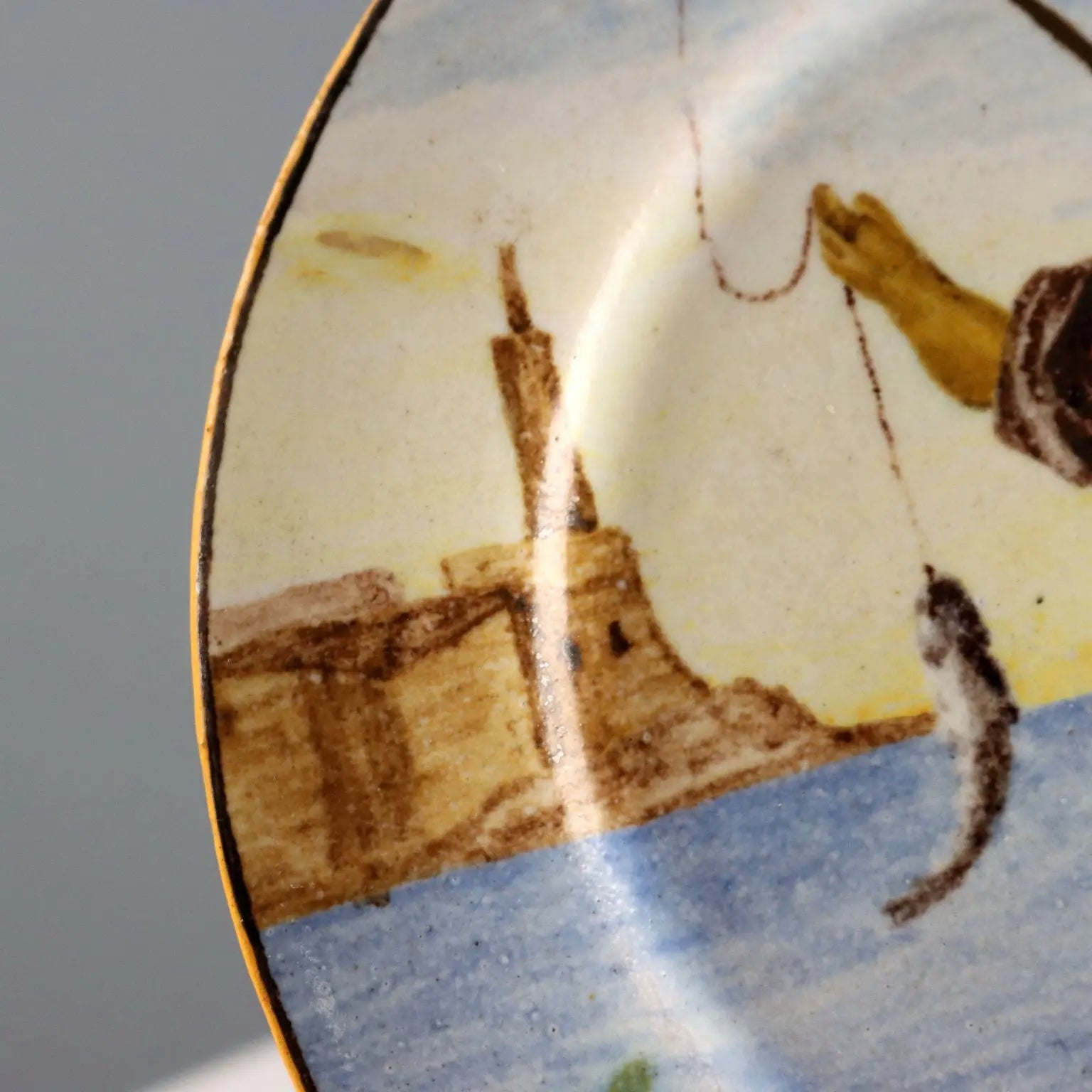 Antique Saucer Majolica Manifattura Castelli d'Abruzzo XIX Century - Italy, Late XIX Century | Antiques | Ceramics Products