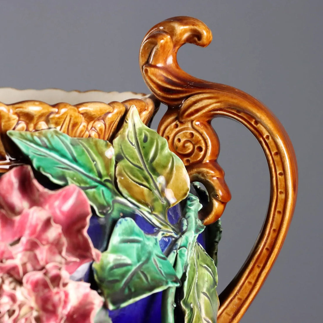 Antique Cache Pot Barbotine Ceramic Decorations Europe XX Century - Europe, Early XX Century | Antiques | Ceramics Products