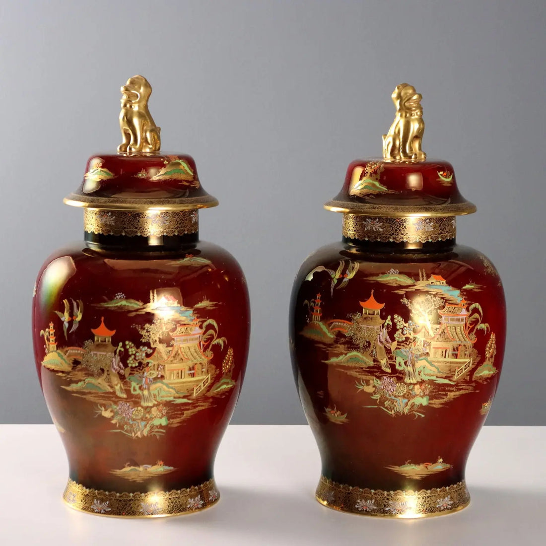 Antique Potiche Vases Ceramic Carlton Ware Decorations XX Century - England, Early XX Century | Antiques | Ceramics Products