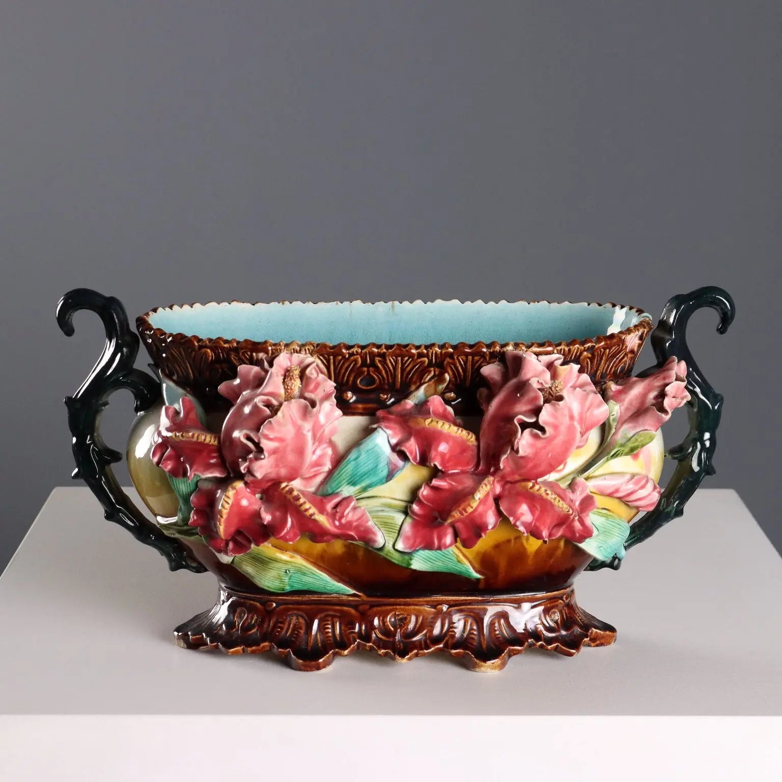 Antique Planter Barbotine Ceramic Decorations Europe XX Century - Europe, Early XX Century | Antiques | Ceramics Products